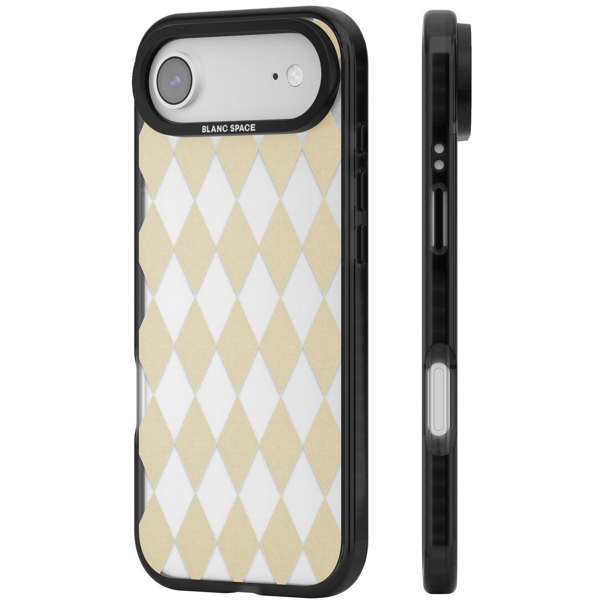 Beige Diamonds iPhone Air Impact Black Phone Case side