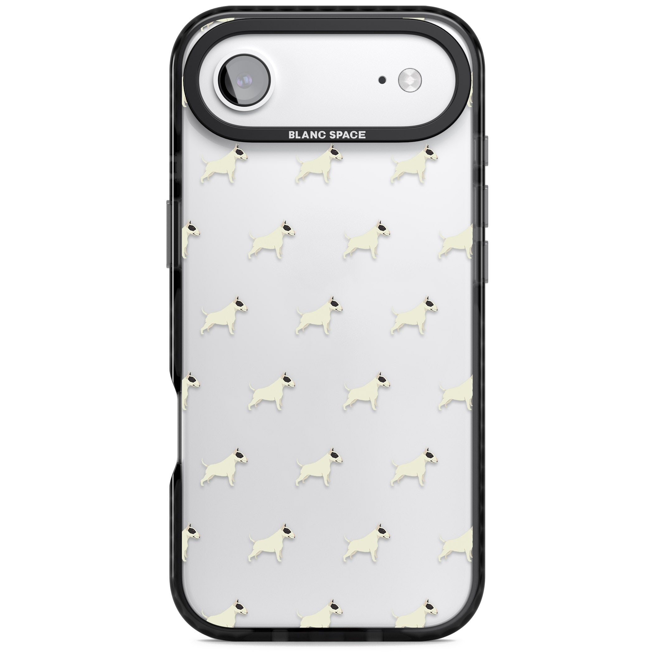 Bull Terrier Pattern iPhone 17 Air Impact Black Phone Case