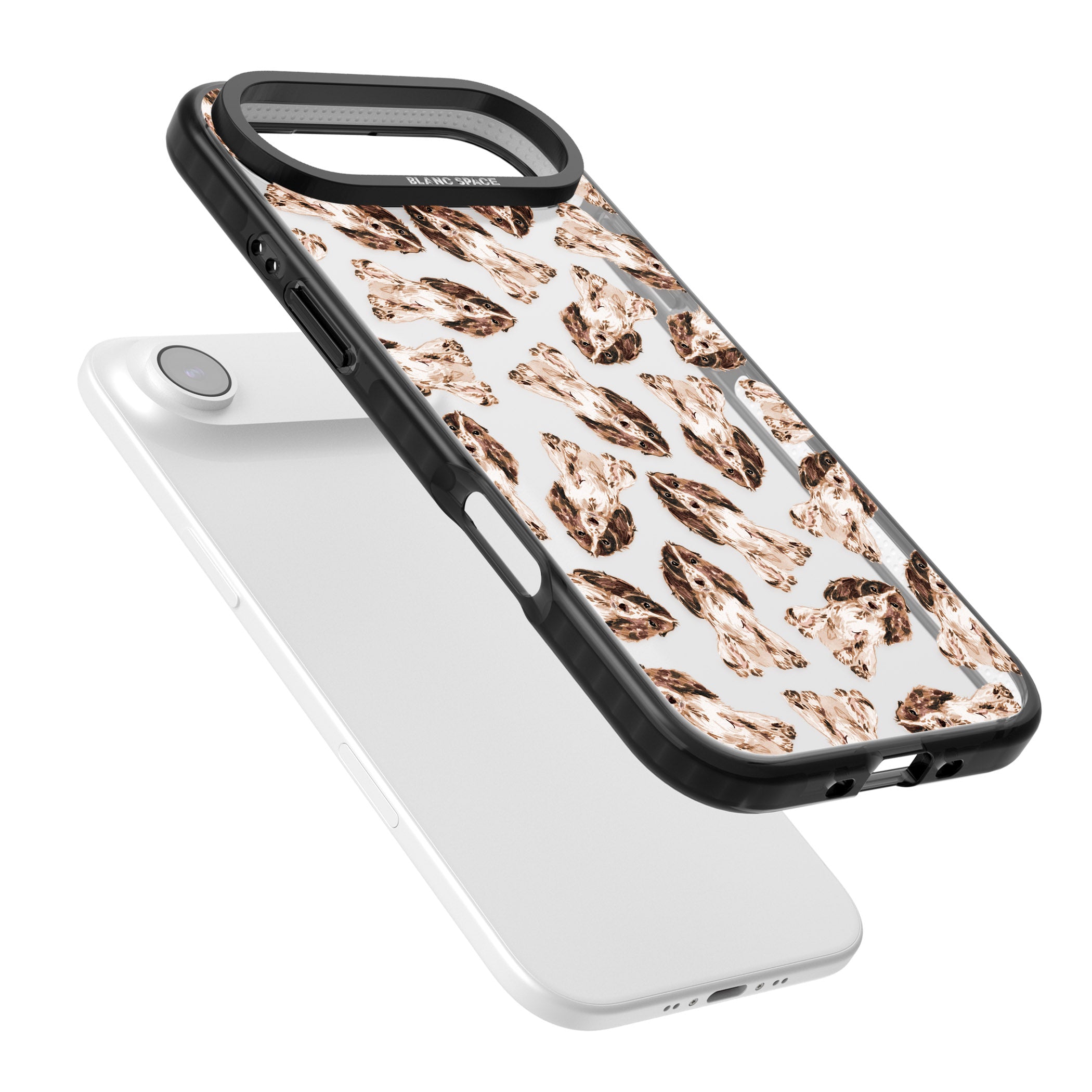 Cocker Spaniel (Brown) Watercolour Dog Pattern iPhone 17 Air Impact Black Phone Case Colours