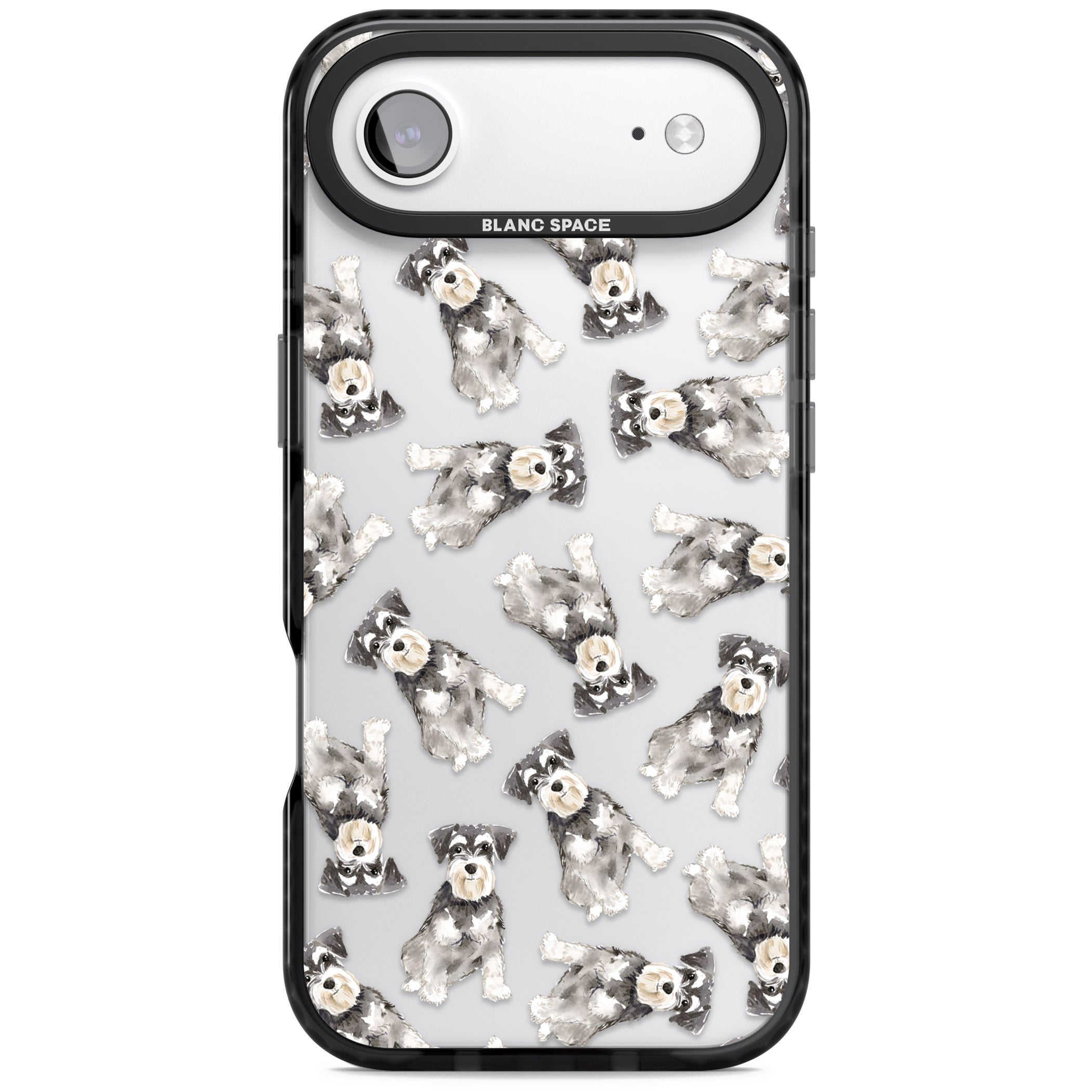 Miniature Schnauzer Watercolor iPhone 17 Air Impact Black Phone Case