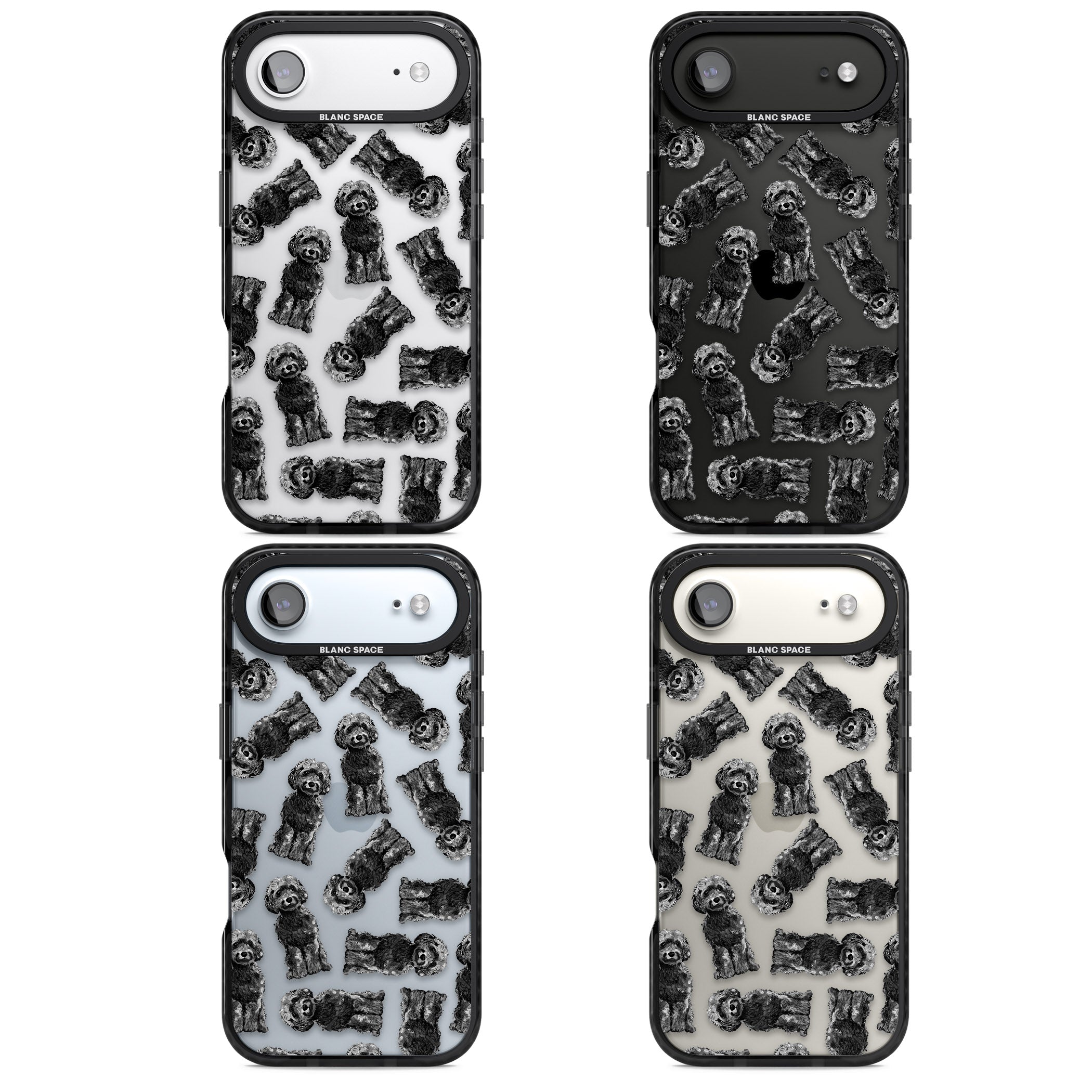 Black Cockapoo Watercolor iPhone 17 Air Impact Black Phone Case APT Impact Protection