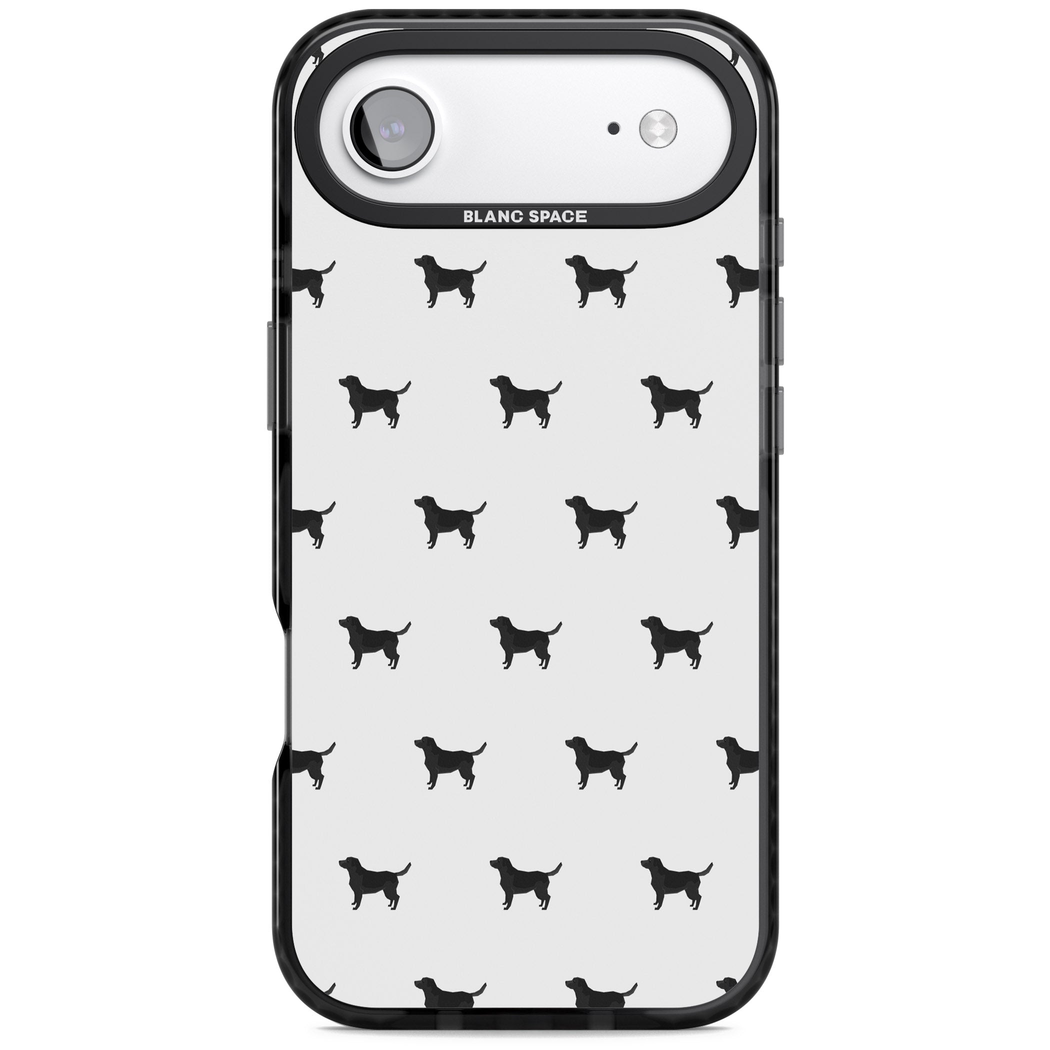 Black Labrador Spot Pattern iPhone 17 Air Impact Black Phone Case