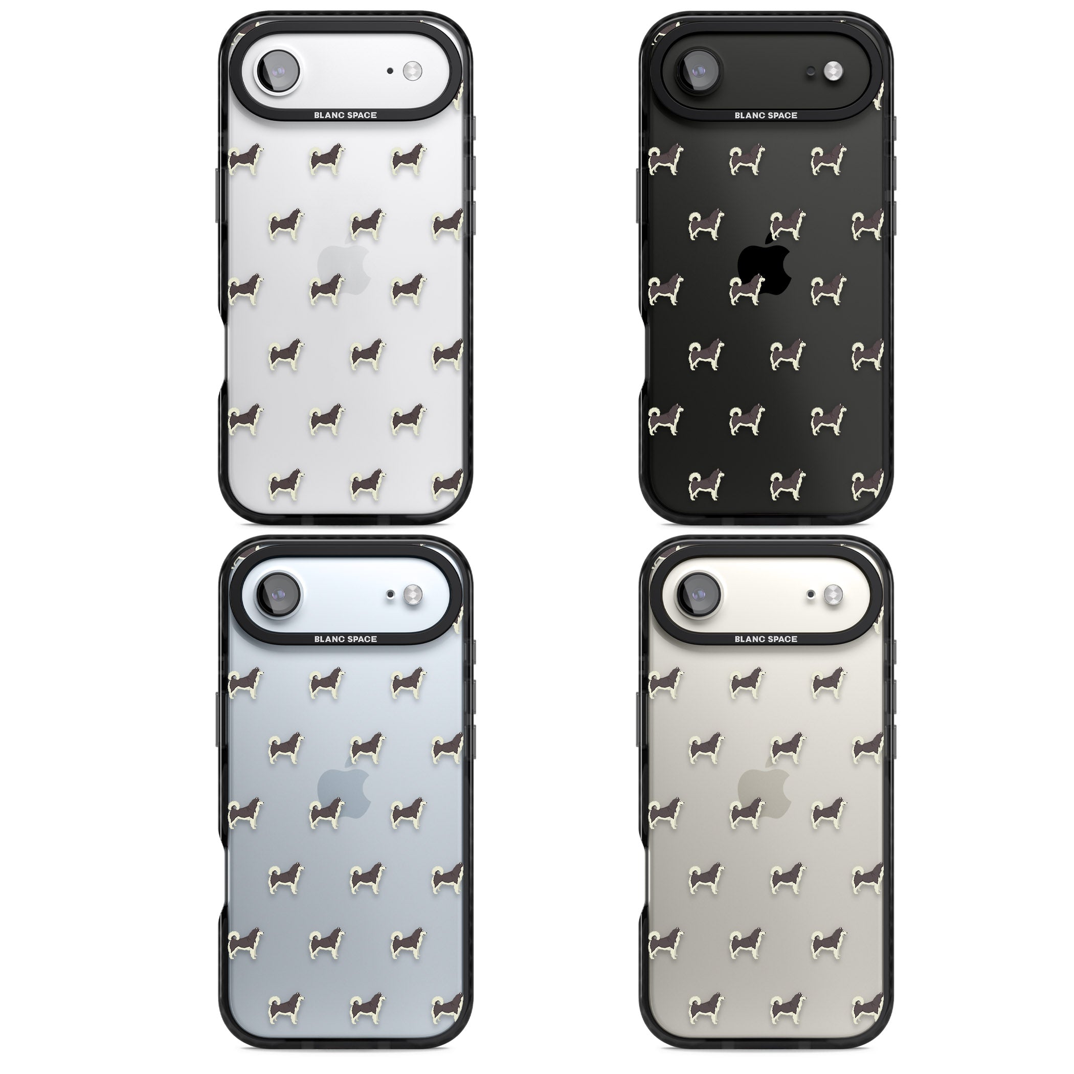 Alaskan Malamute Dog Pattern iPhone 17 Air Impact Black Phone Case APT Impact Protection