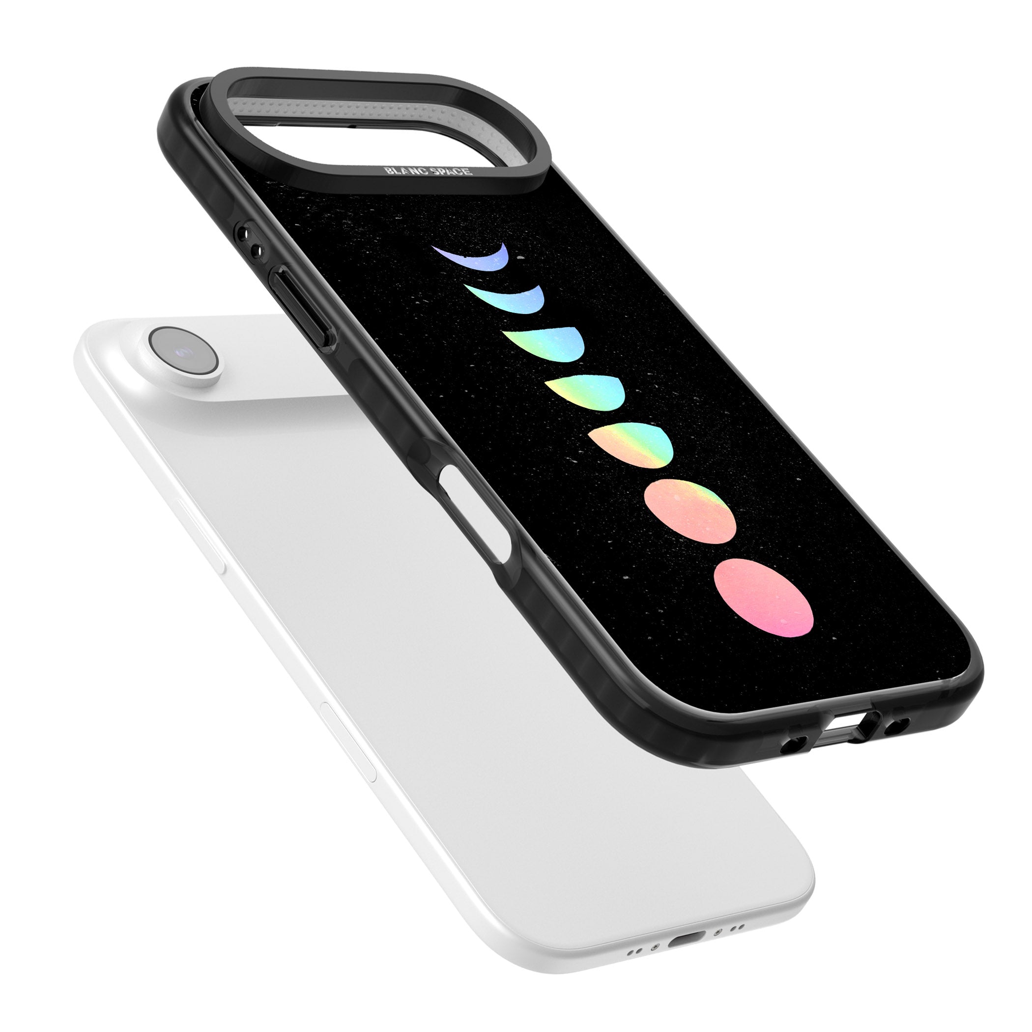 Pastel Moon Phases iPhone 17 Air Impact Black Phone Case Colours