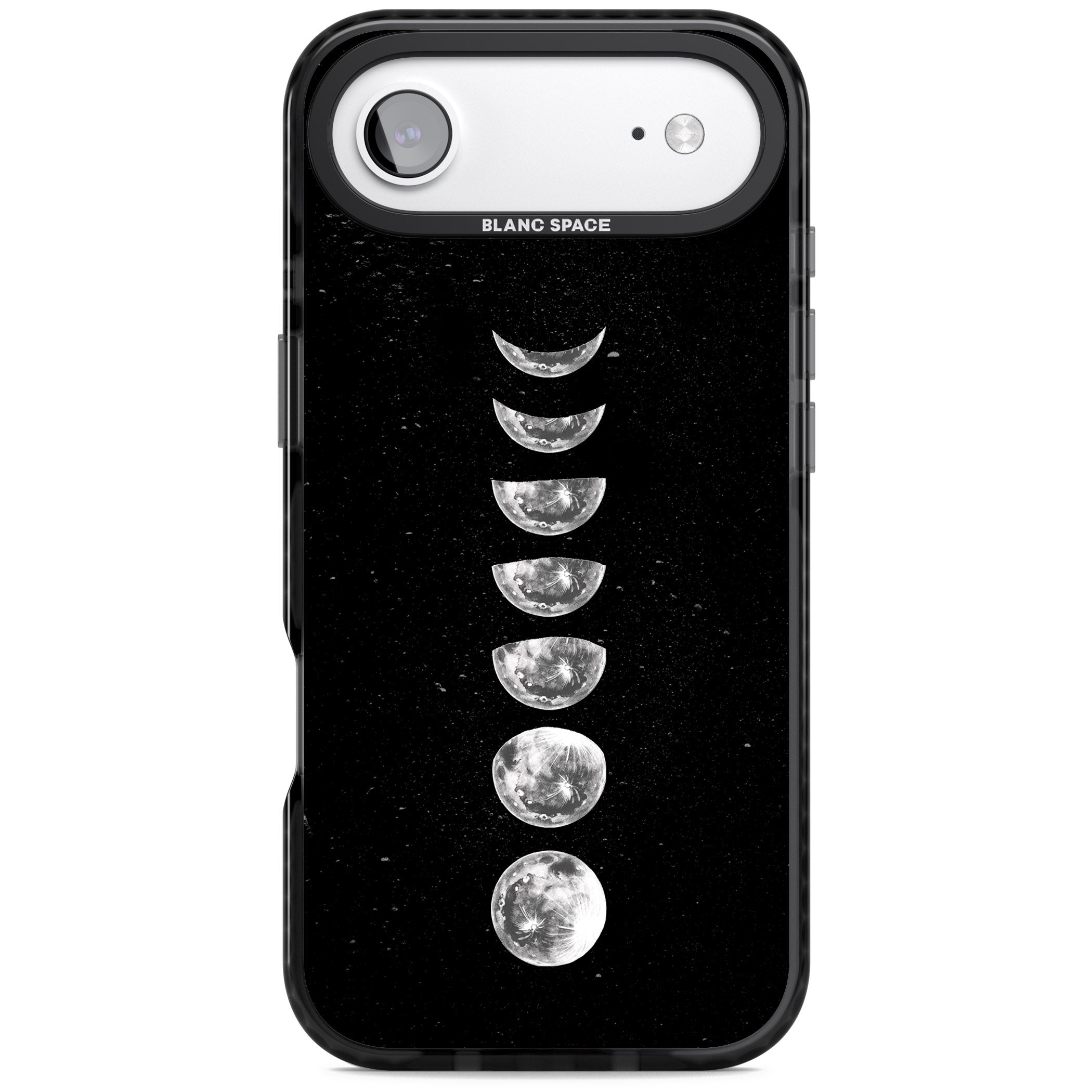 Light Watercolour Moons iPhone 17 Air Impact Black Phone Case
