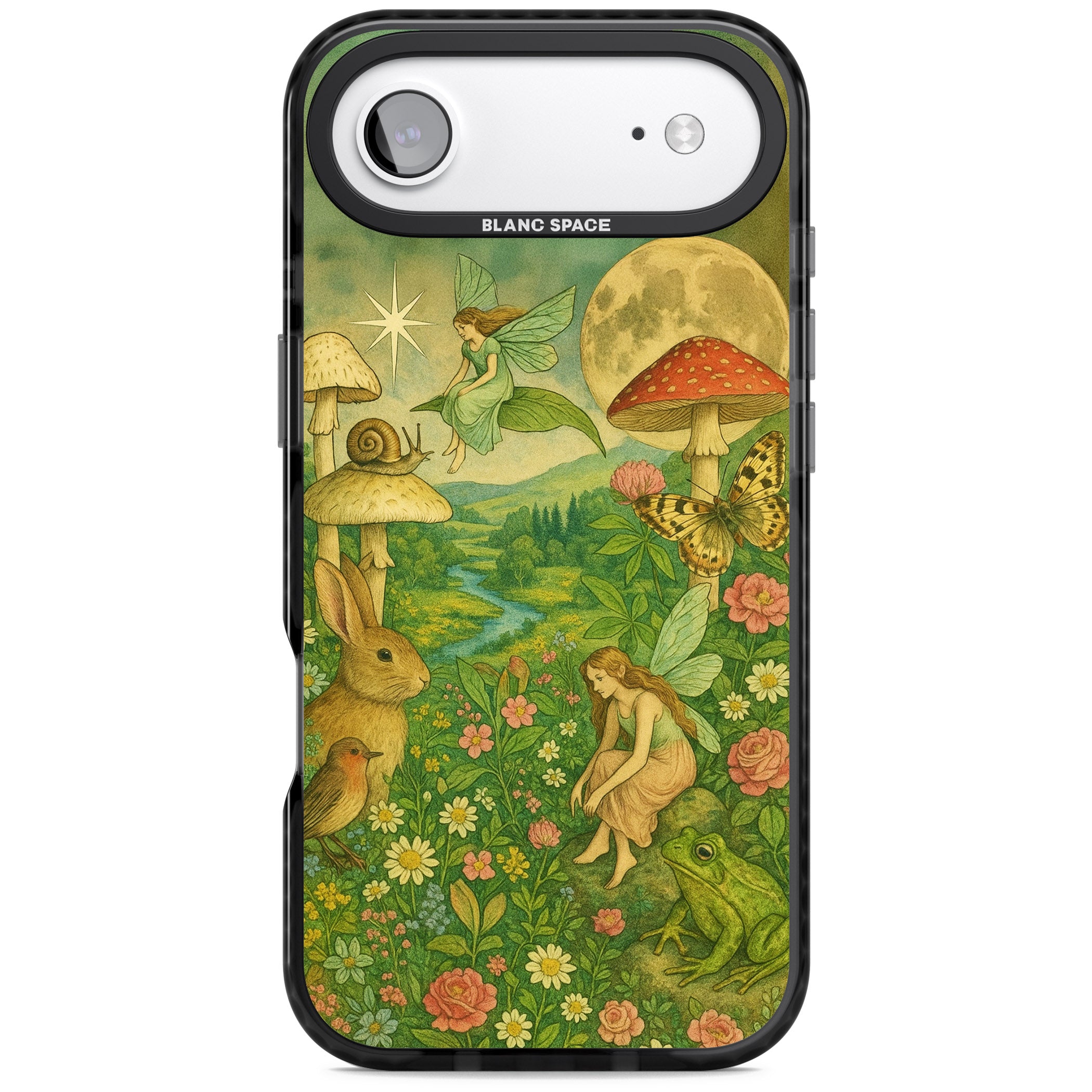 Fairies & Flowers iPhone 17 Air Impact Black Phone Case