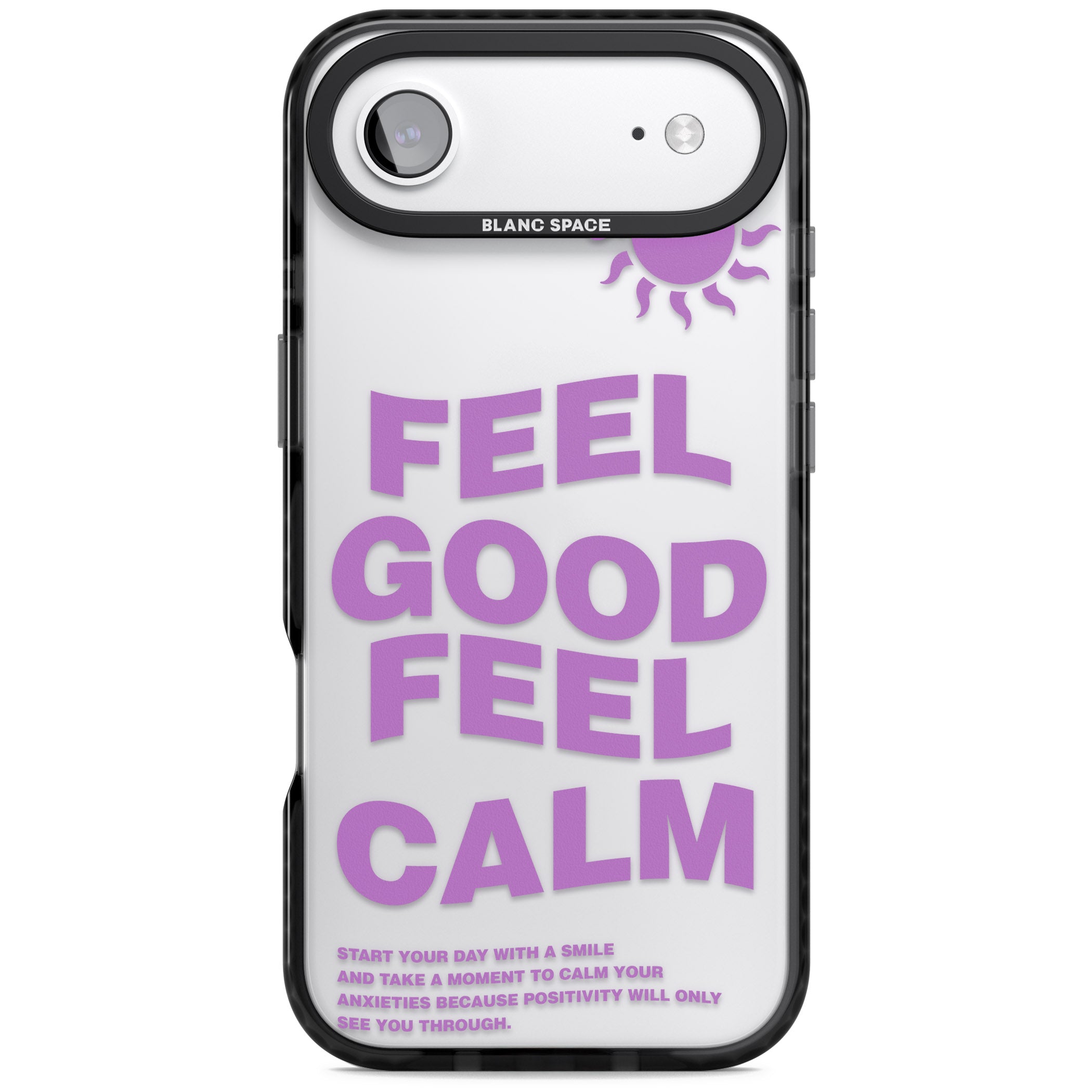 Feel Good Feel Calm (Purple) iPhone 17 Air Impact Black Phone Case