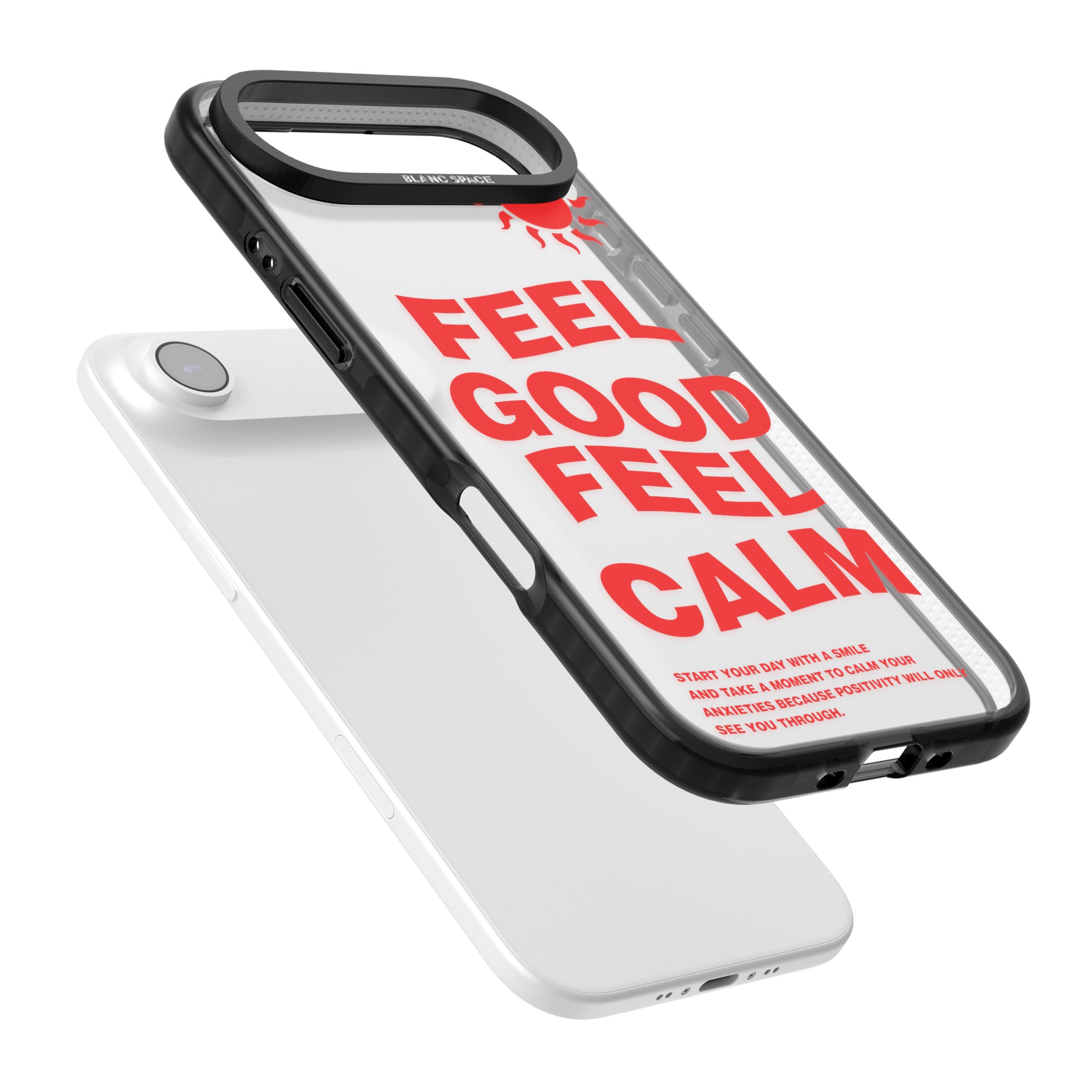 Feel Good Feel Calm (Red) iPhone 17 Air Impact Black Phone Case Colours