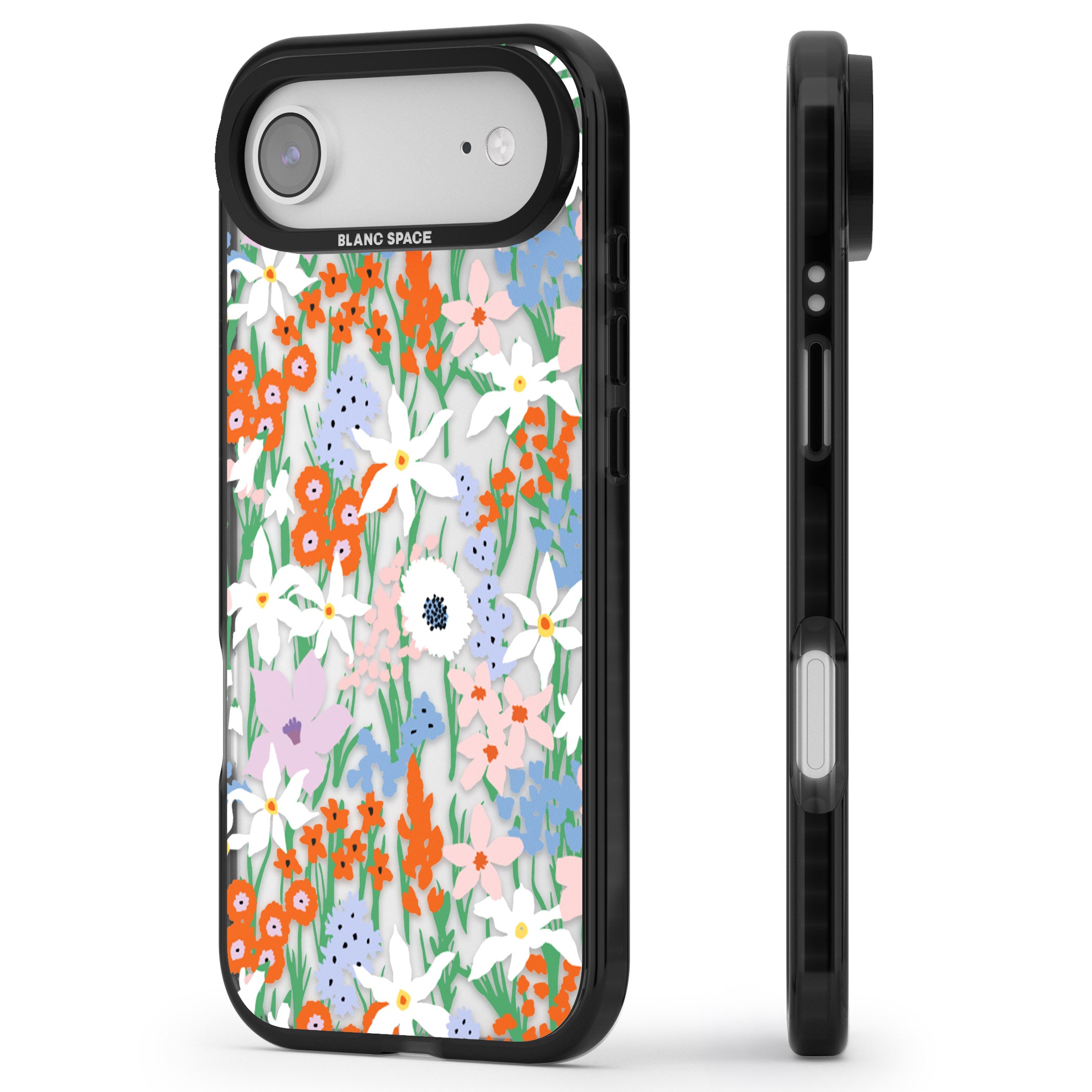 Floral Bouquet: Vibrant Blooms iPhone 17 Air Impact Black Phone Case Side Profile