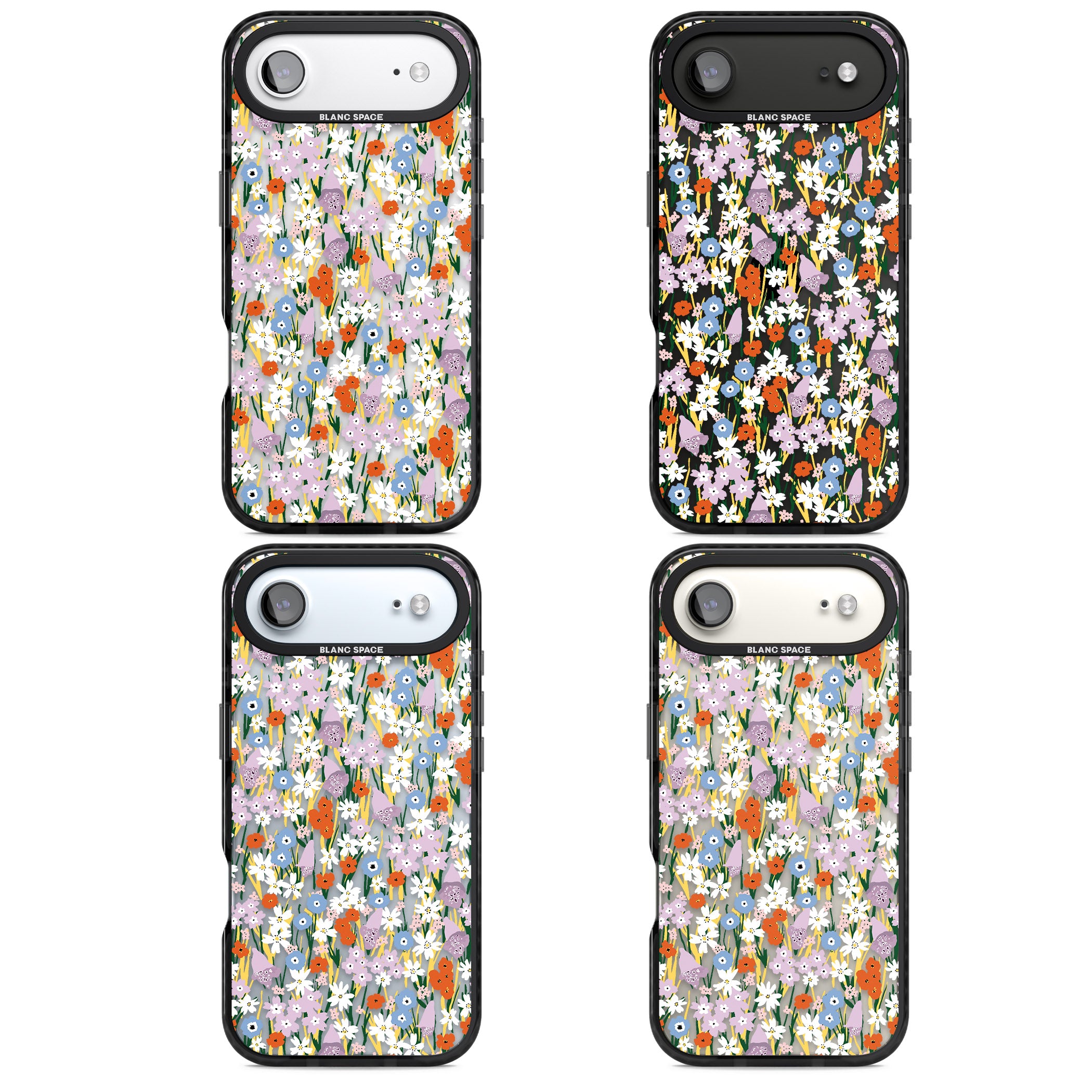Vibrant Floral Garden iPhone 17 Air Impact Black Phone Case APT Impact Protection