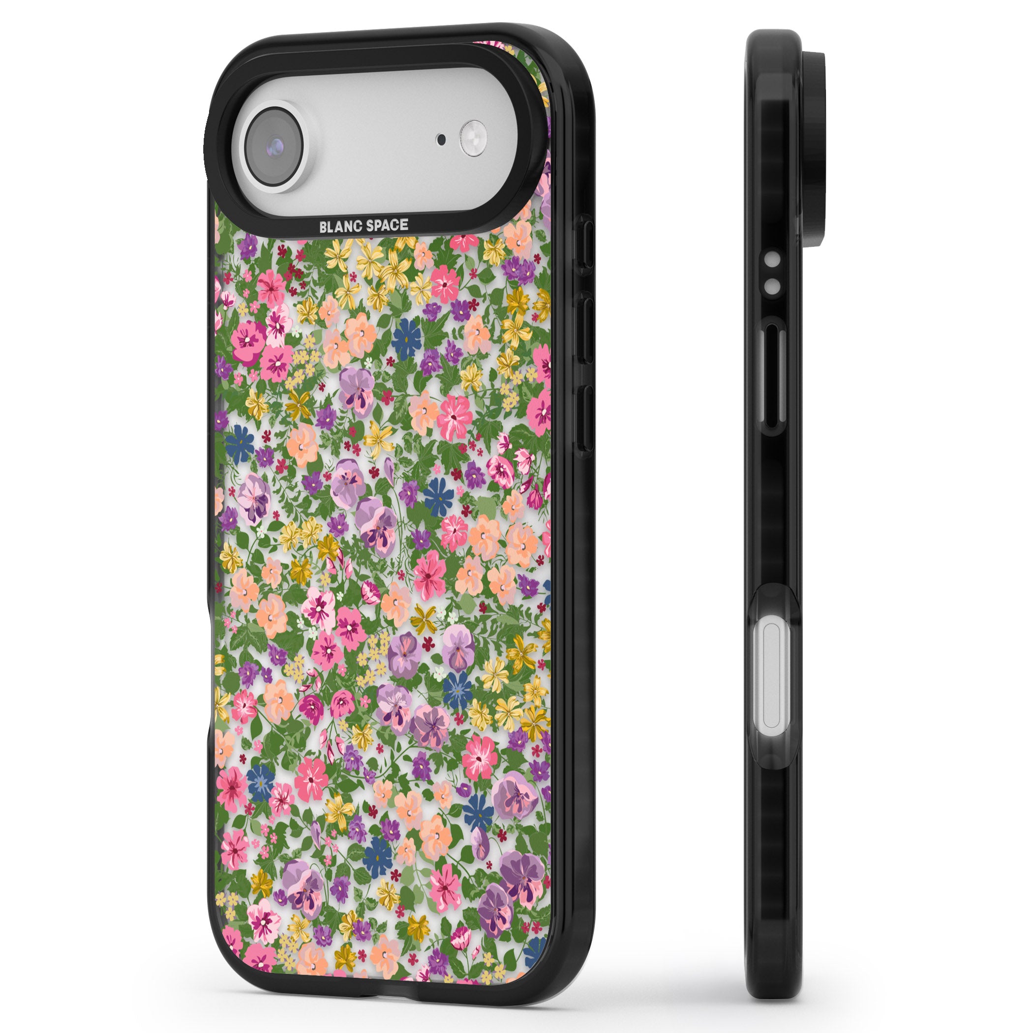 Lake Como Meadow iPhone 17 Air Impact Black Phone Case Side Profile
