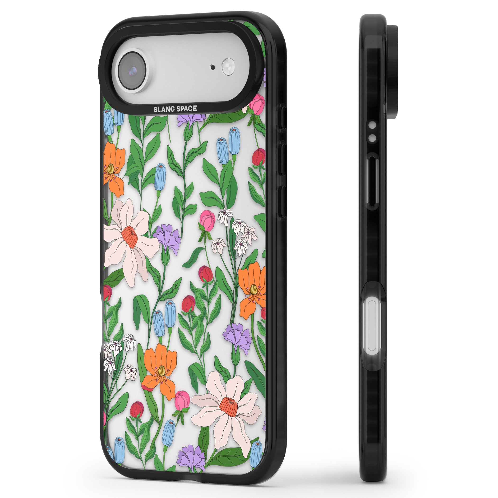 Full Bloom iPhone 17 Air Impact Black Phone Case Side Profile
