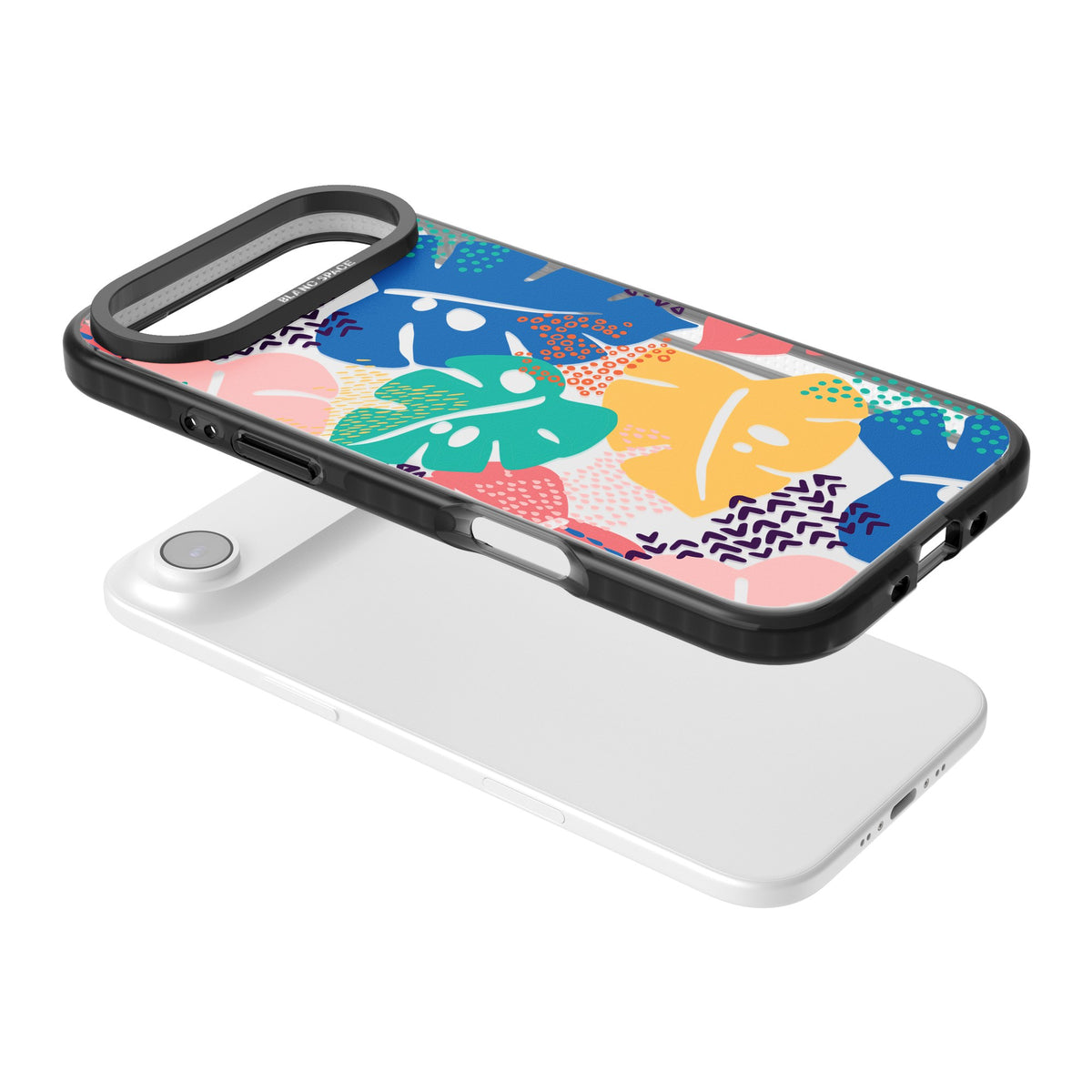 Vibrant Leaves iPhone Air Impact Black Phone Case angled