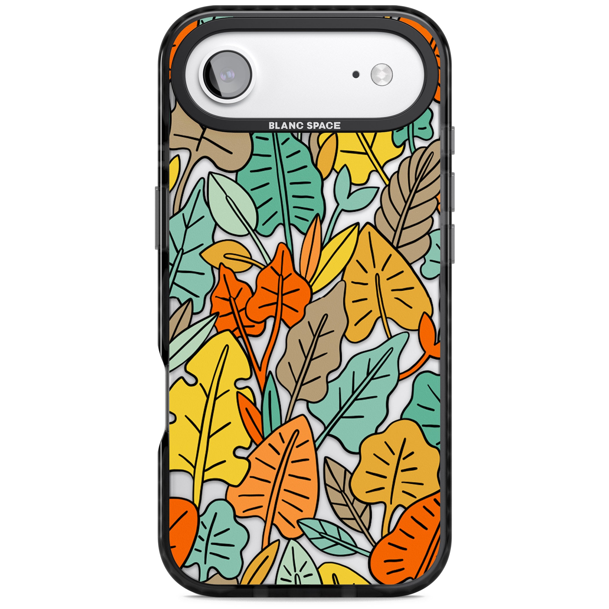 Pastel Toned Autumn Leaves iPhone 17 Air Impact Black Phone Case