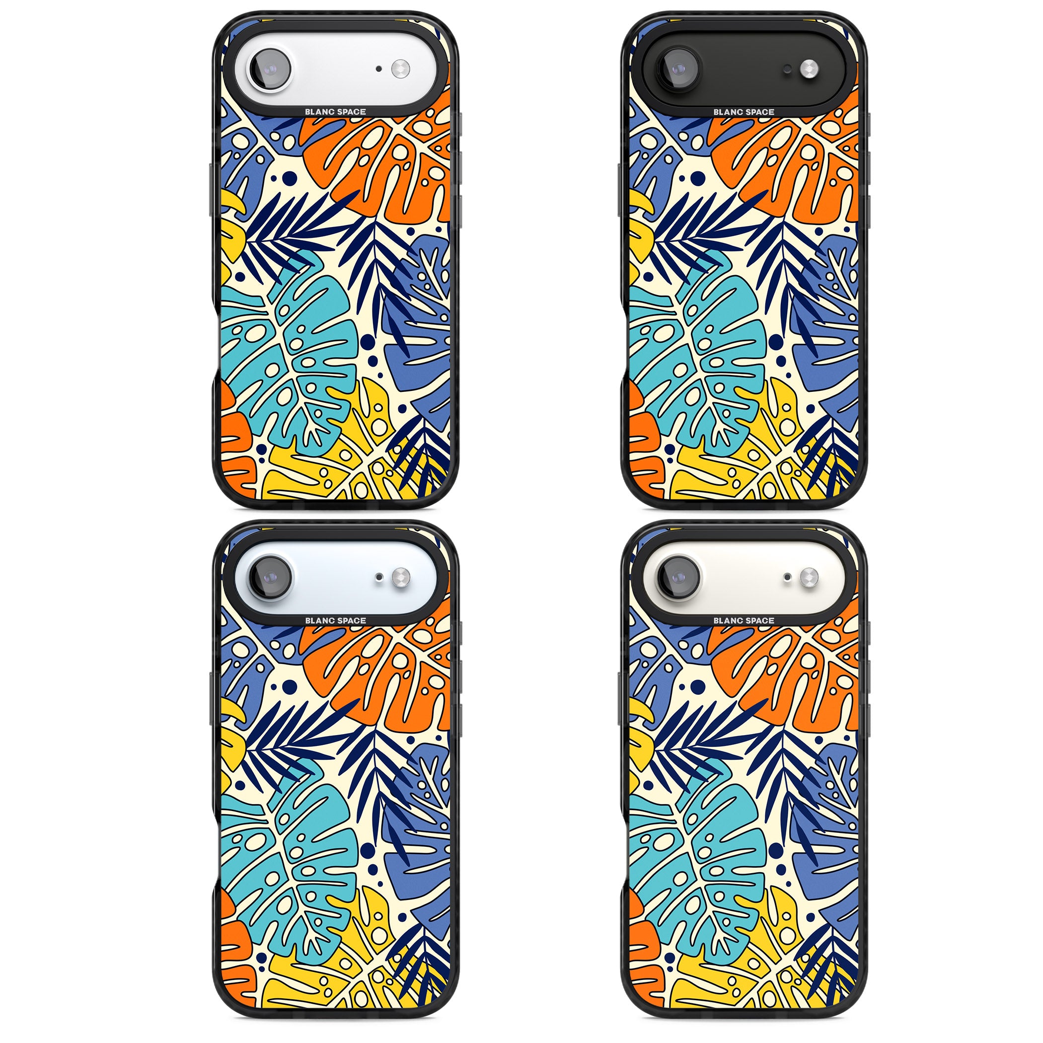 Beach Leaves iPhone 17 Air Impact Black Phone Case APT Impact Protection