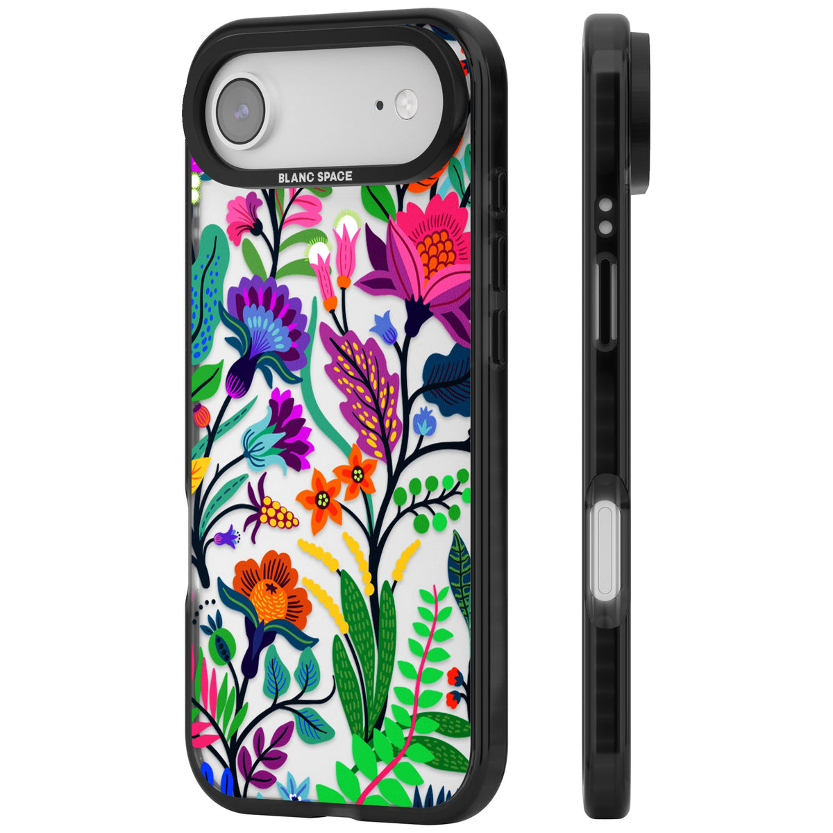 Floral Vibe iPhone Air Impact Black Phone Case side