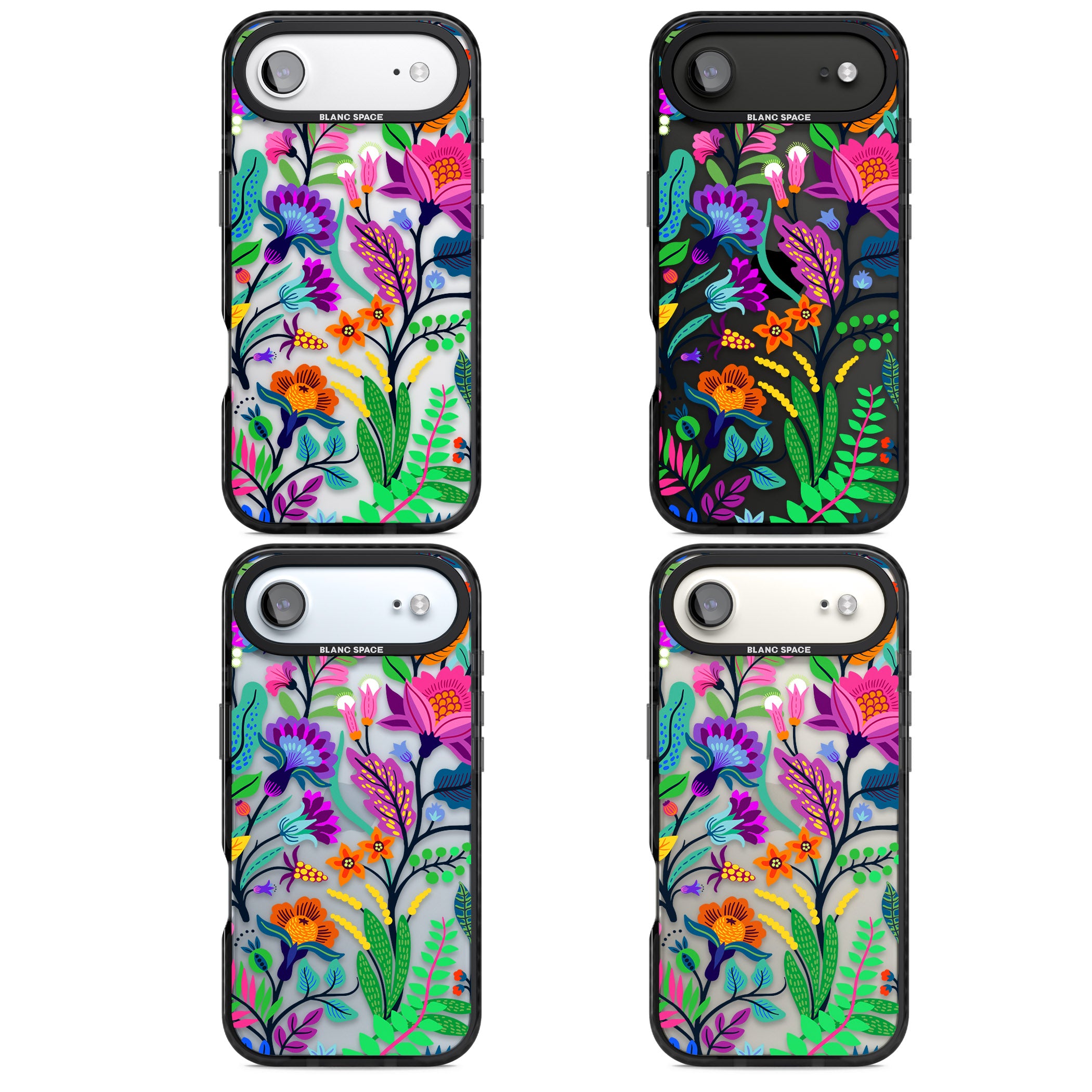 Floral Vibe iPhone 17 Air Impact Black Phone Case APT Impact Protection