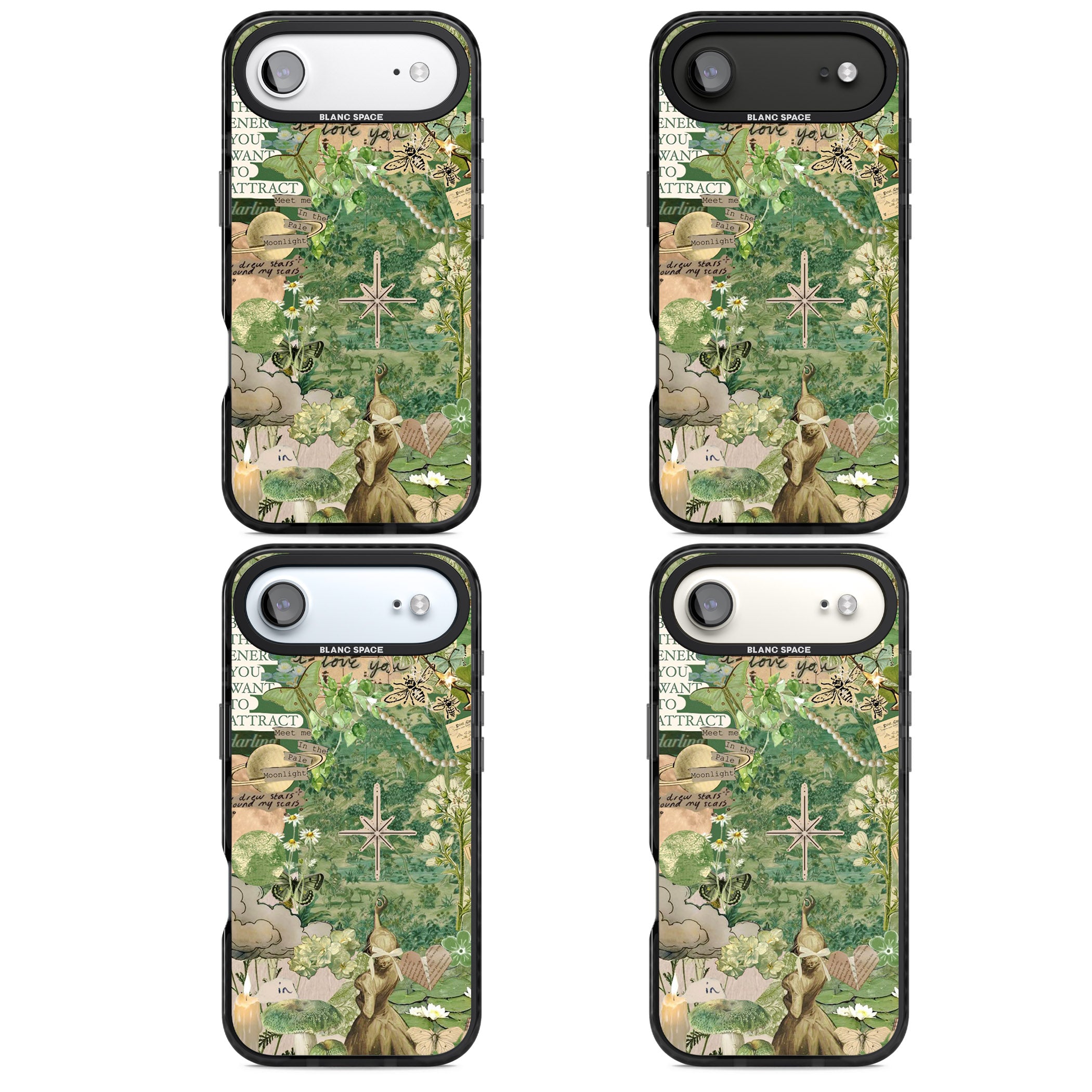 Green Vintage Collage iPhone 17 Air Impact Black Phone Case APT Impact Protection