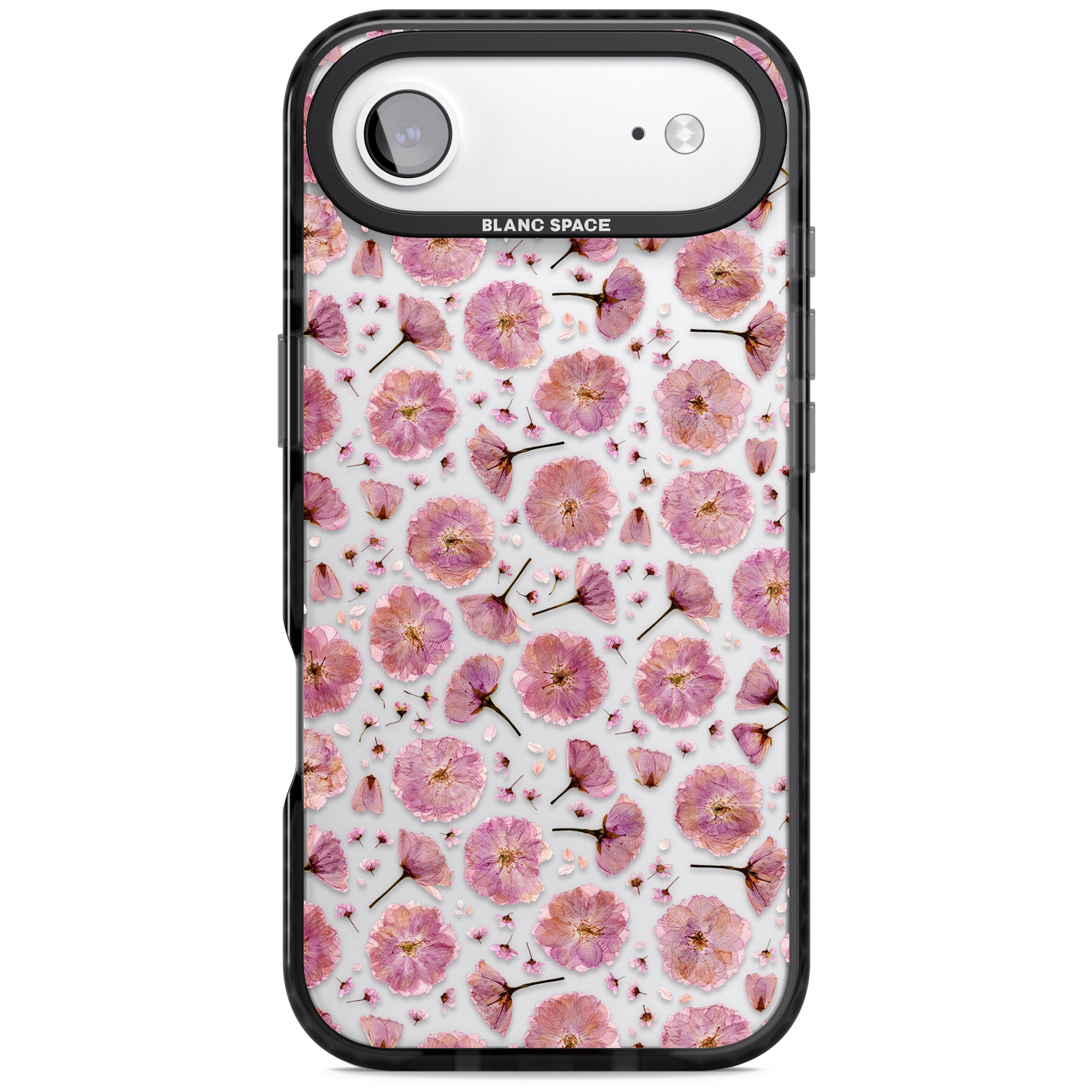 Pink Florals & Blossom iPhone 17 Air Impact Black Phone Case