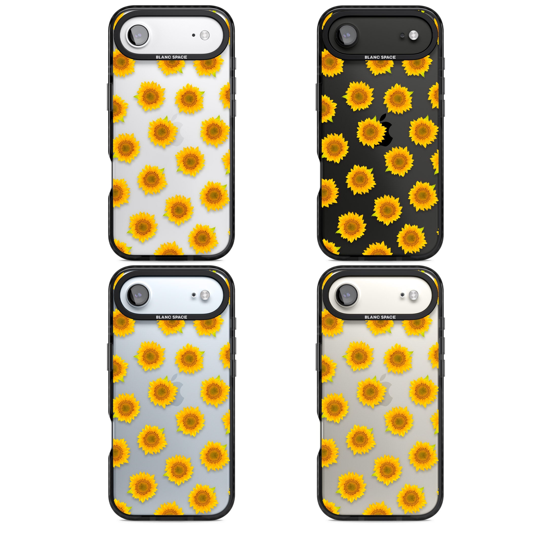 Sunflower Flourish iPhone 17 Air Impact Black Phone Case APT Impact Protection