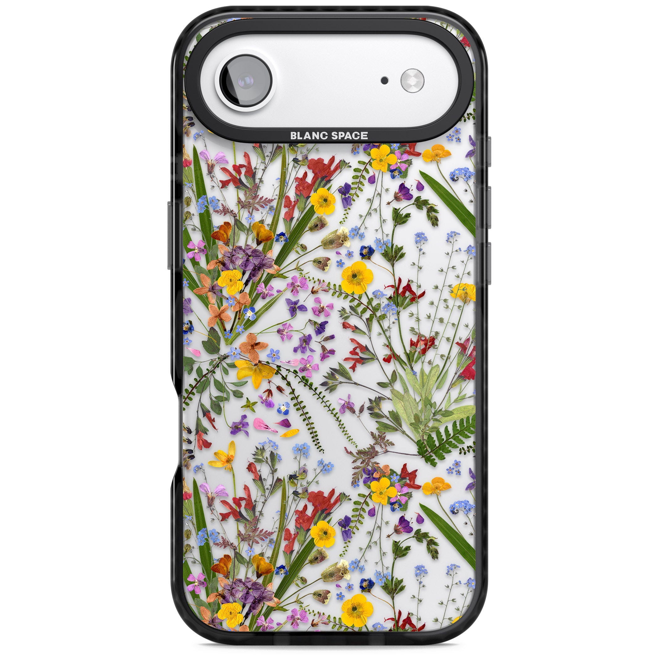Wildflower & Leaves iPhone 17 Air Impact Black Phone Case