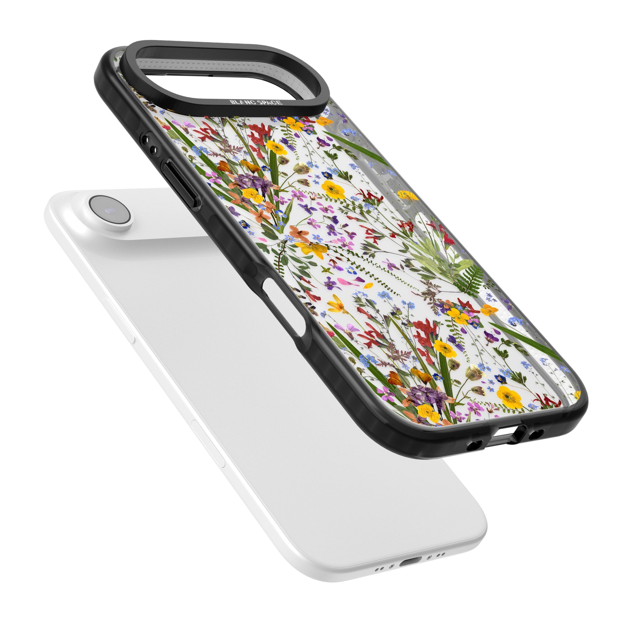 Wildflower & Leaves iPhone 17 Air Impact Black Phone Case Colours
