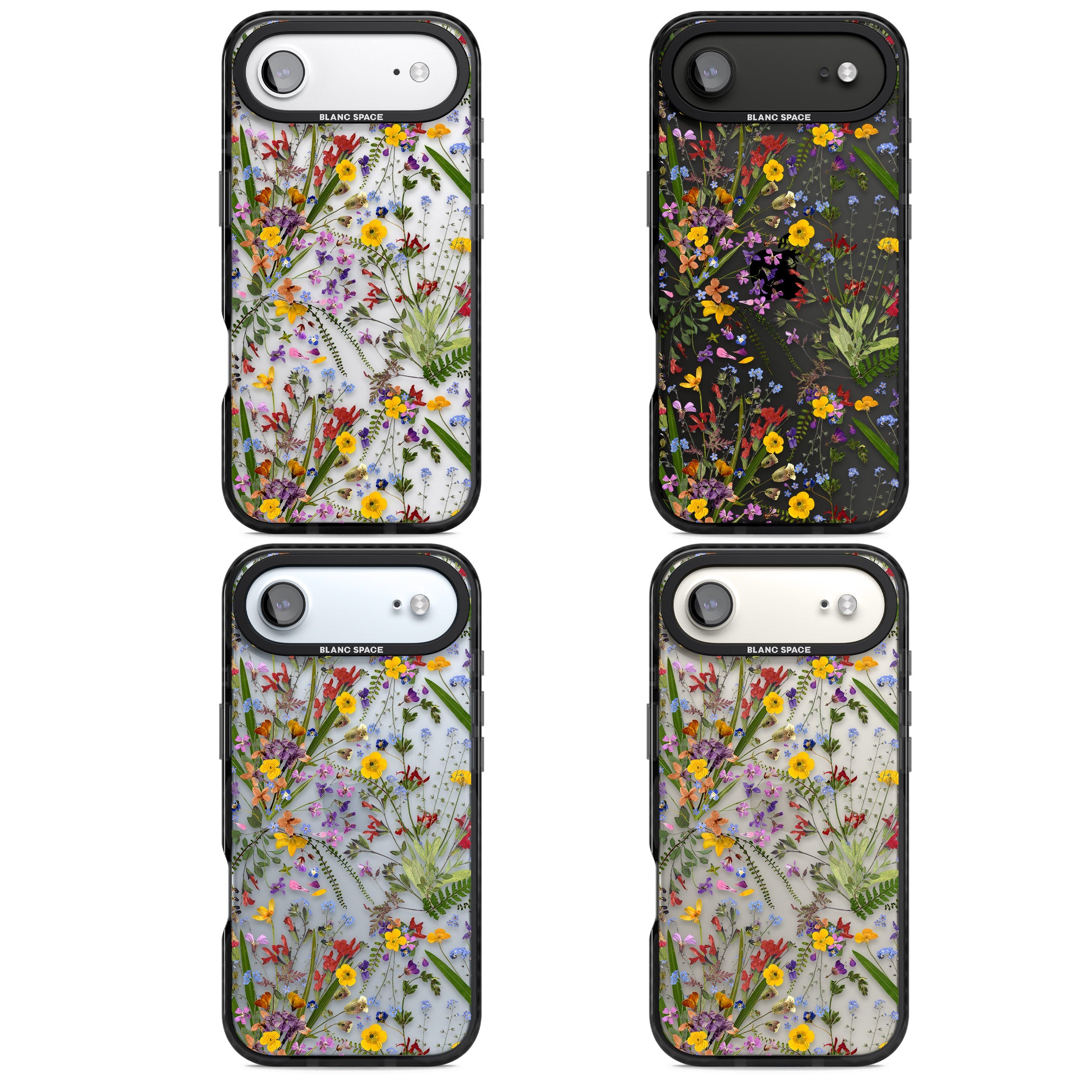 Wildflower & Leaves iPhone 17 Air Impact Black Phone Case APT Impact Protection