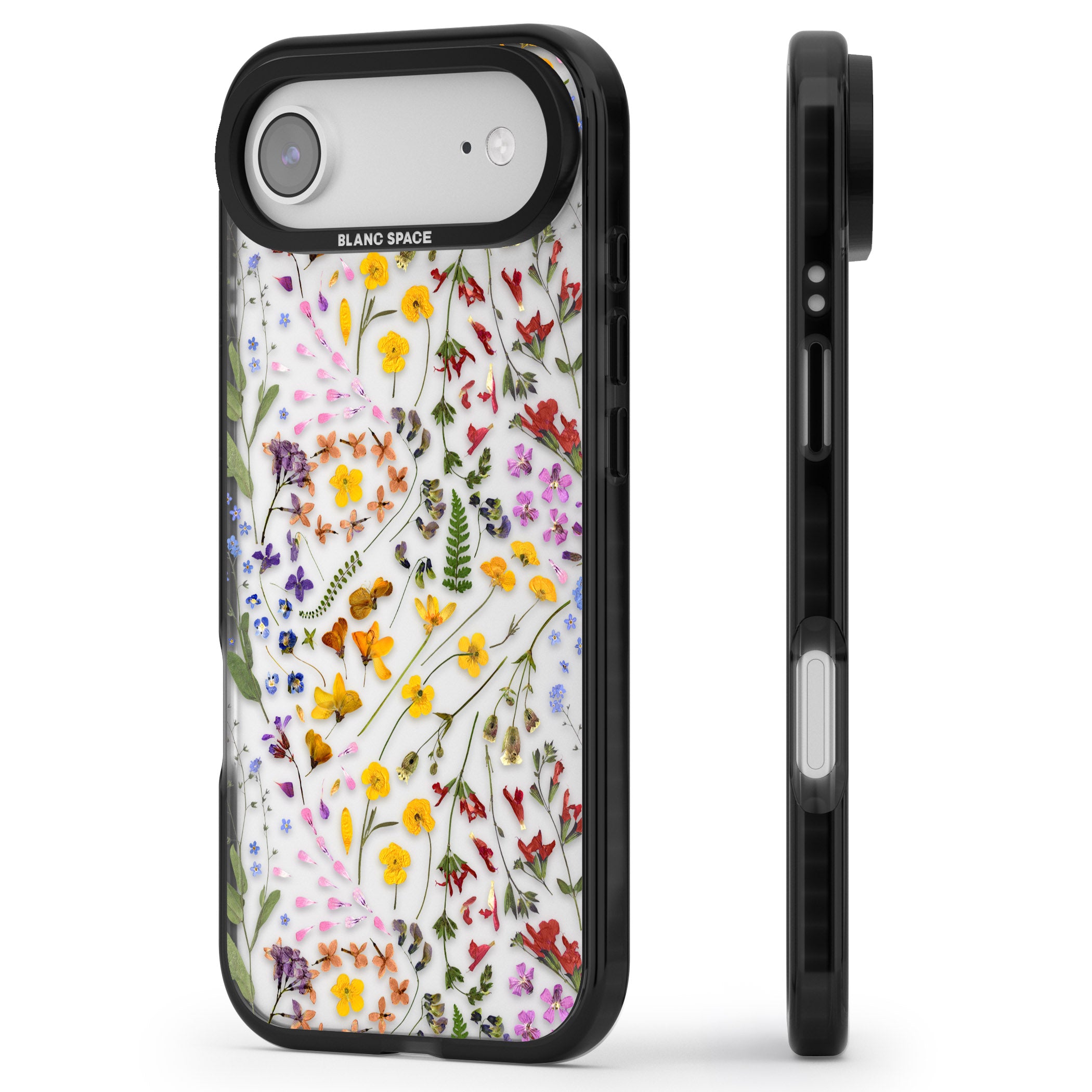 Wildflower iPhone 17 Air Impact Black Phone Case Side Profile
