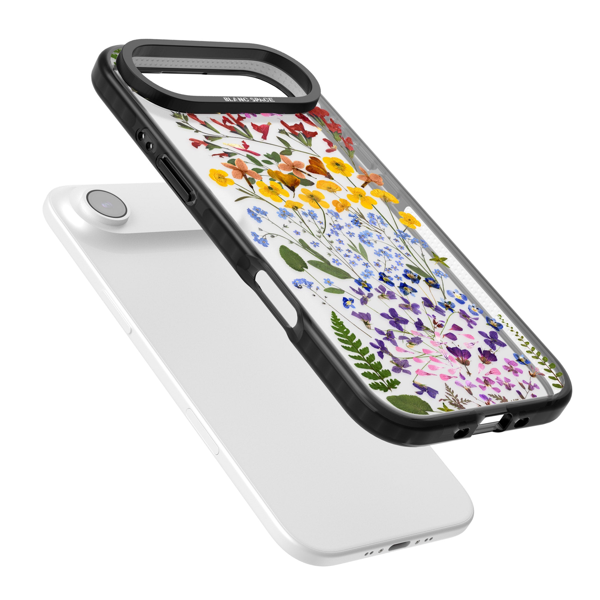 Pressed Wildflower Stripe iPhone 17 Air Impact Black Phone Case Colours