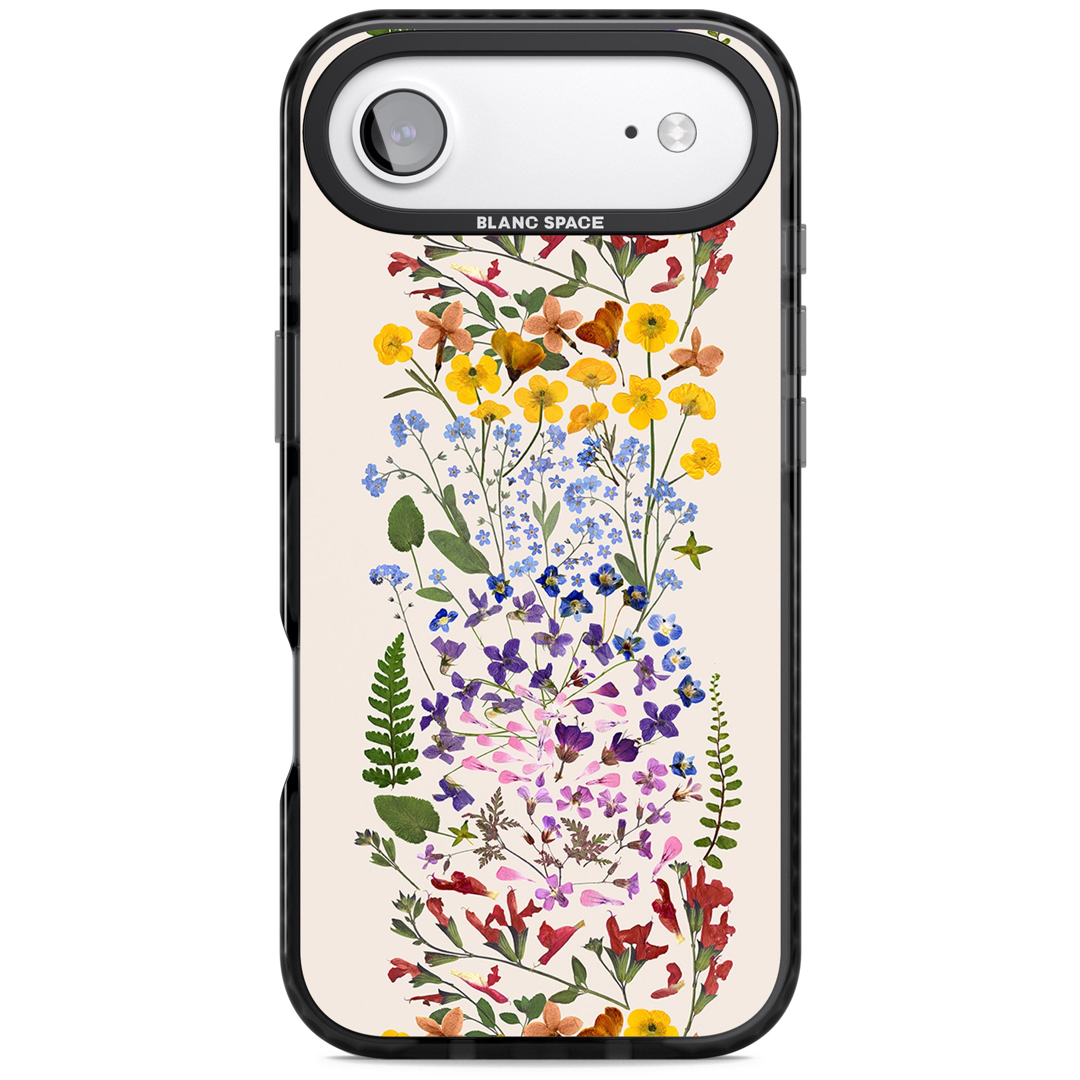Cream Wildflower iPhone 17 Air Impact Black Phone Case