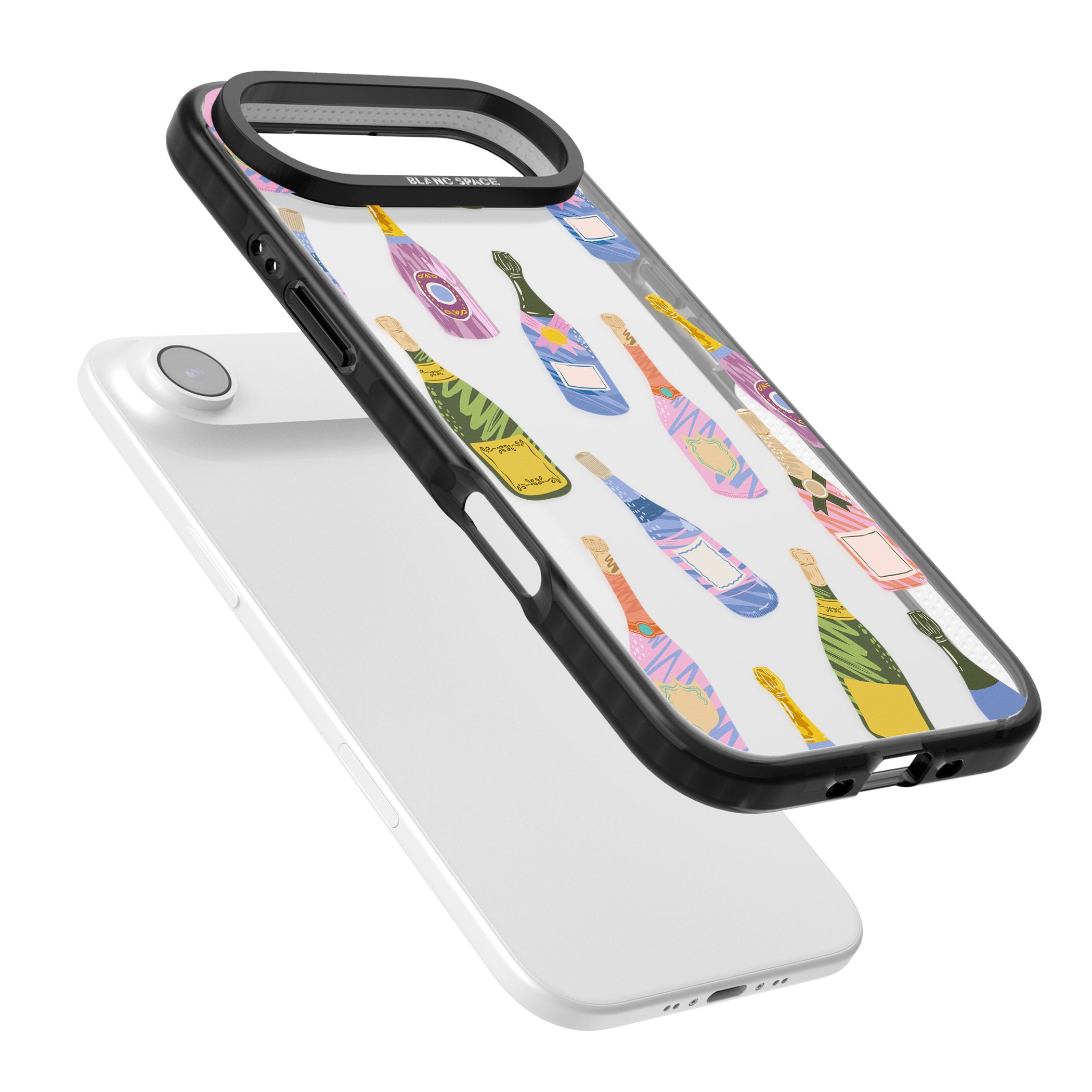 Champagne Pattern iPhone 17 Air Impact Black Phone Case Colours