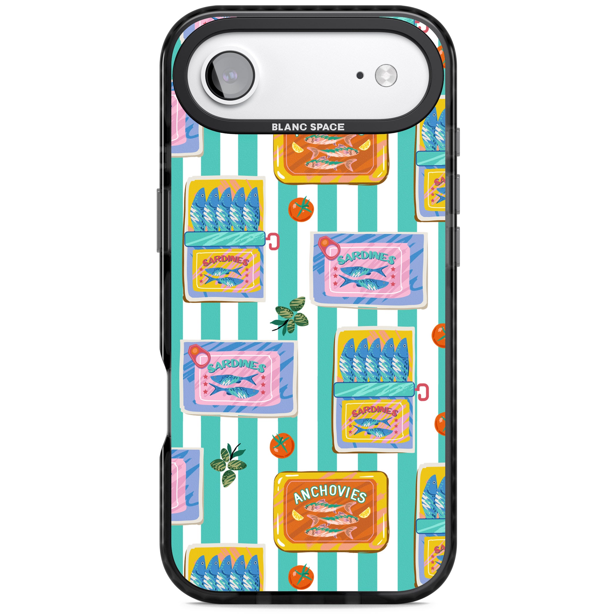 Sardine & Anchovy Stripes iPhone 17 Air Impact Black Phone Case