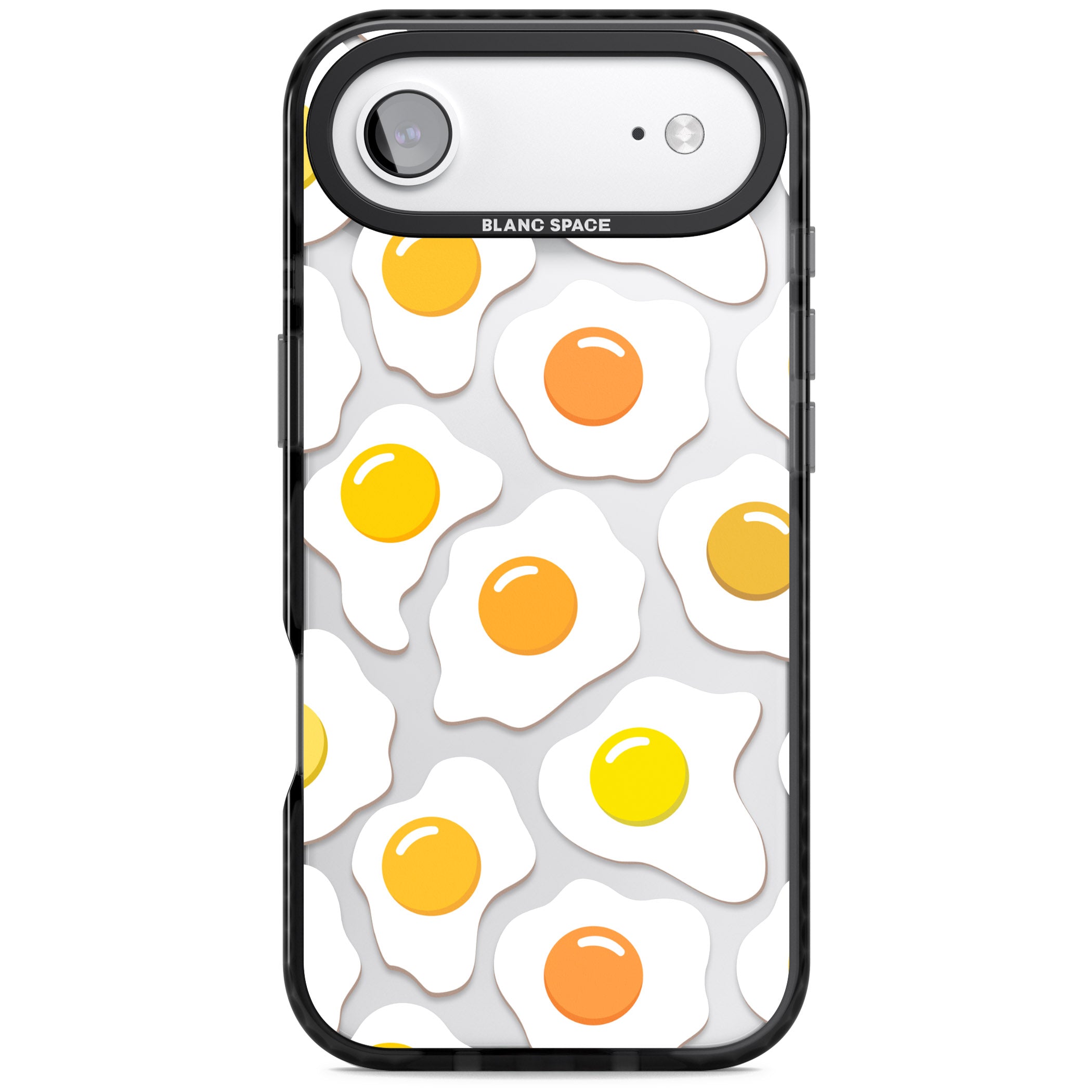 Fried Egg Pattern iPhone 17 Air Impact Black Phone Case