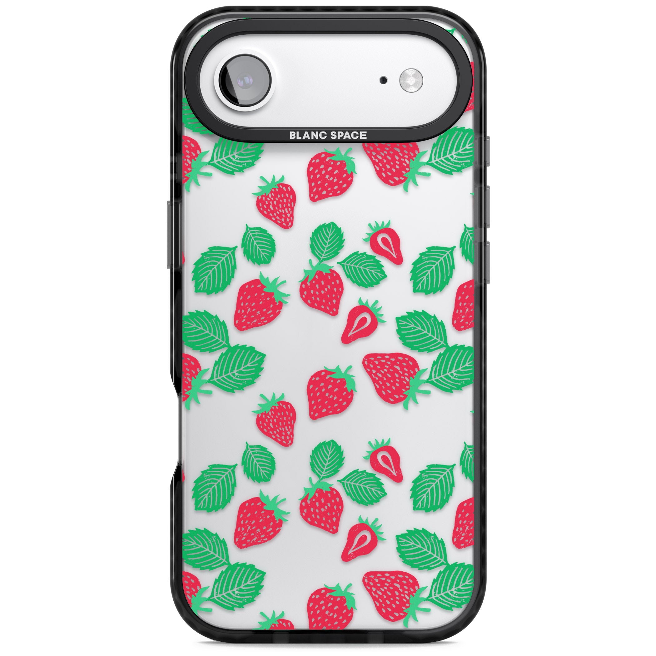 Strawberry Delight iPhone 17 Air Impact Black Phone Case