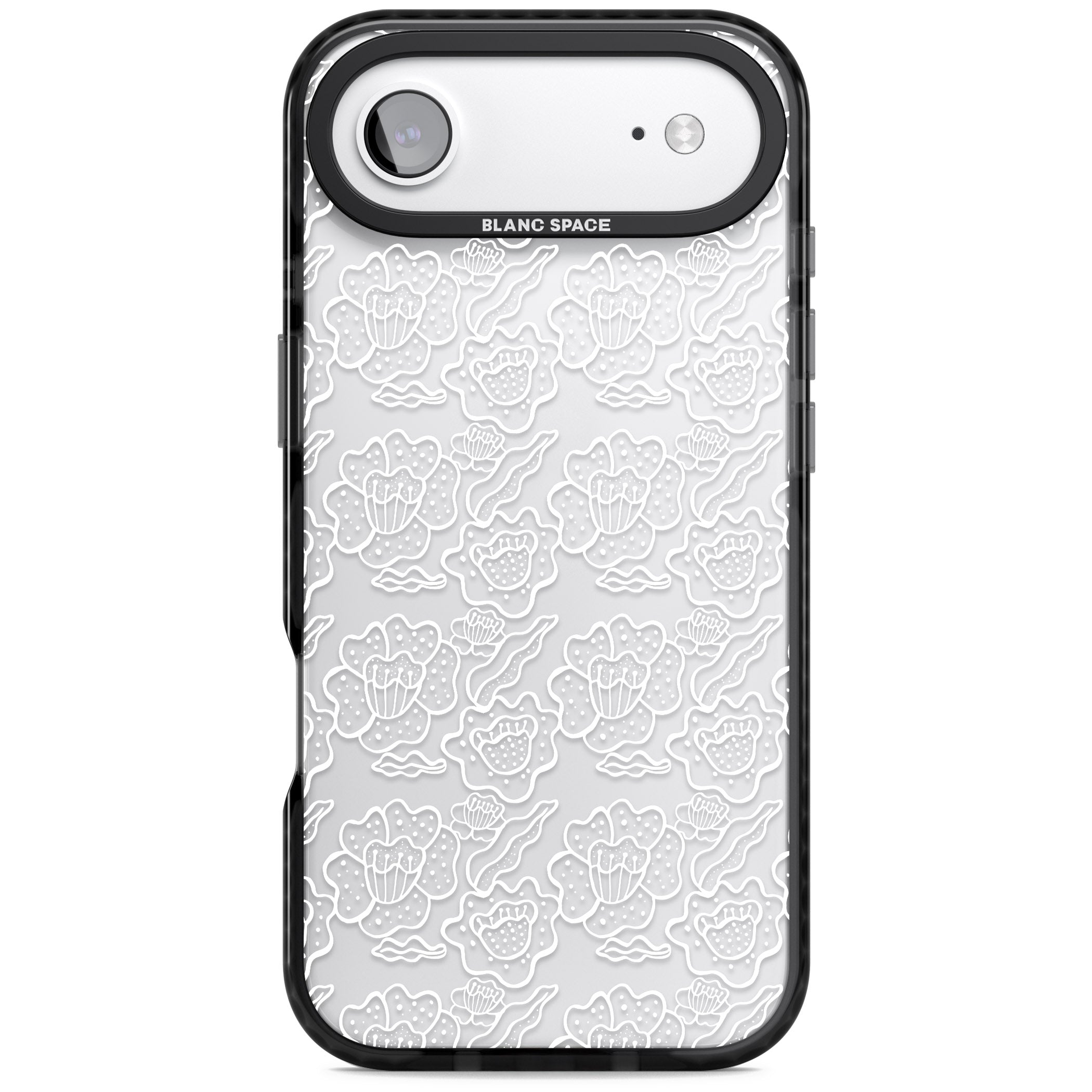 Funky Floral Pattern iPhone 17 Air Impact Black Phone Case