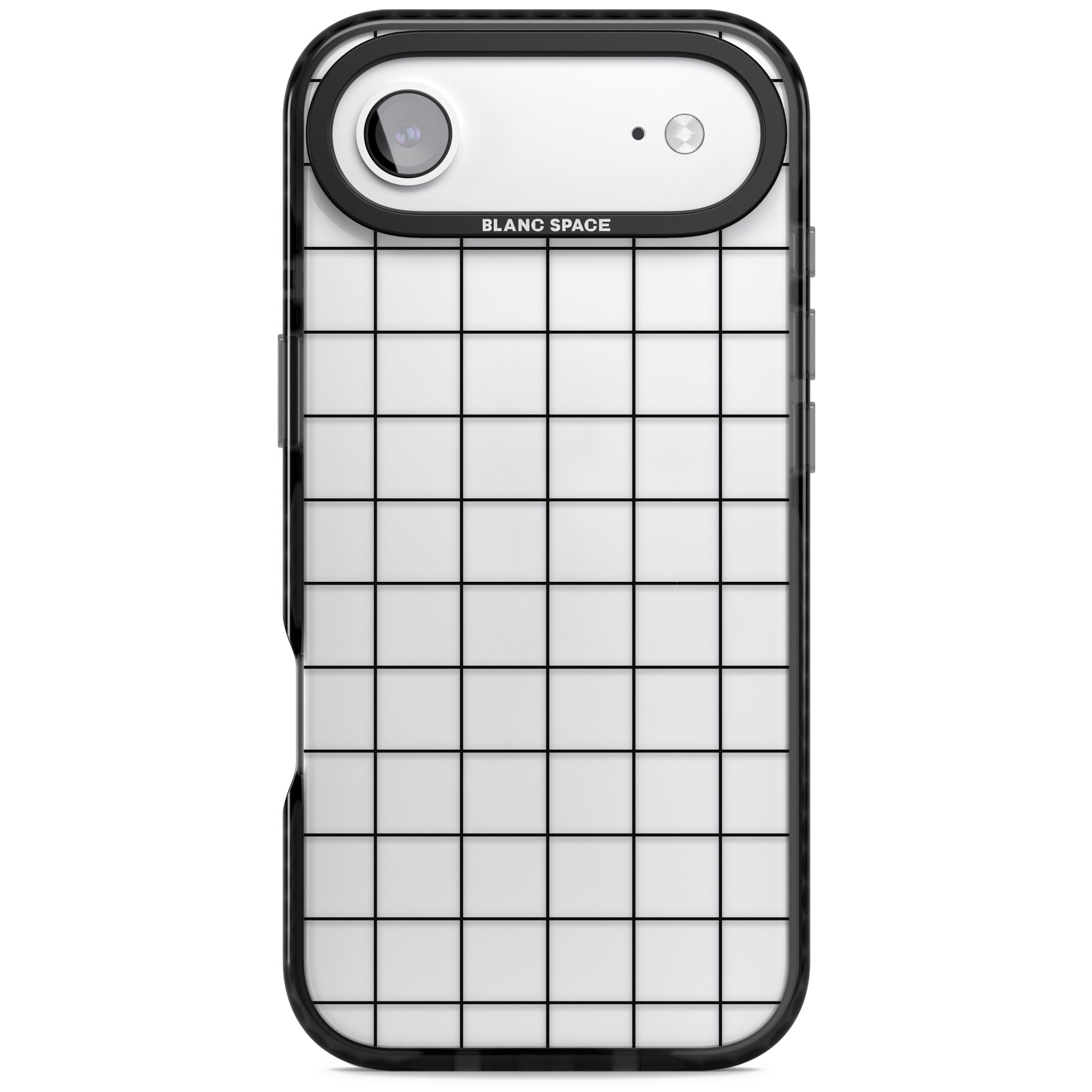 Simplistic Large Grid iPhone 17 Air Impact Black Phone Case