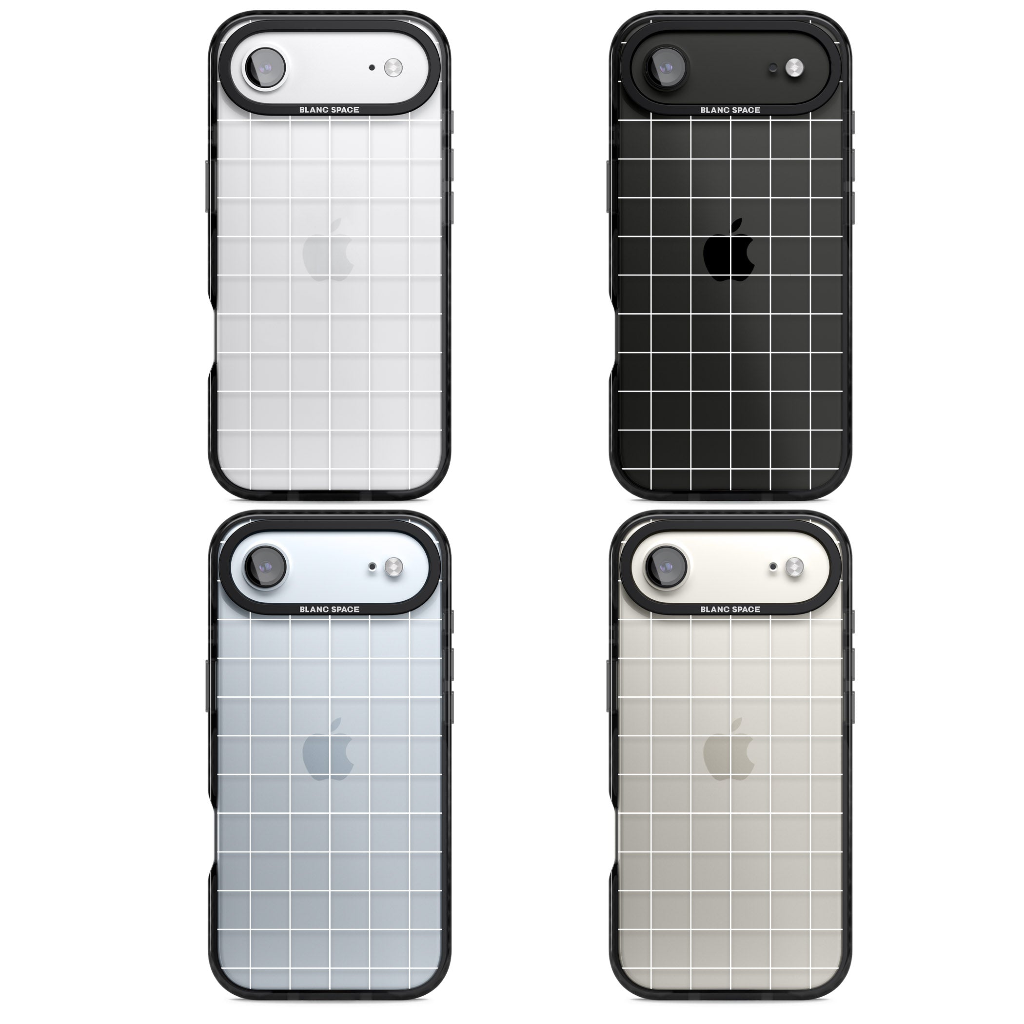 Modern Grid iPhone 17 Air Impact Black Phone Case APT Impact Protection