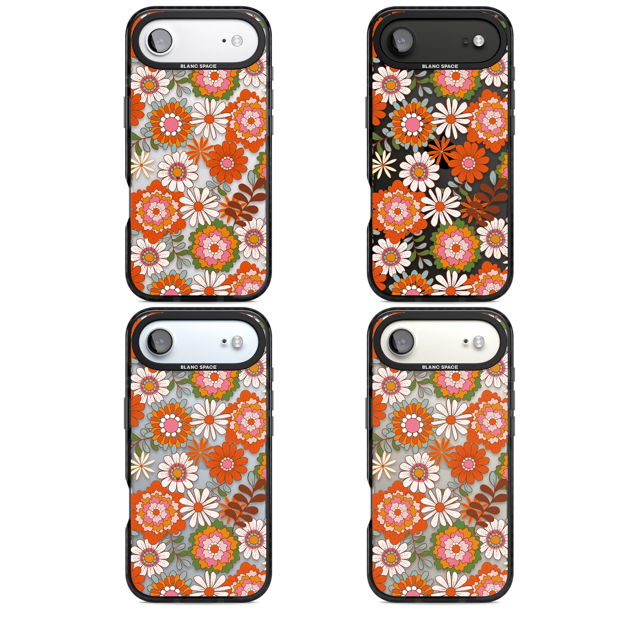 Seventies Bloom iPhone 17 Air Impact Black Phone Case APT Impact Protection