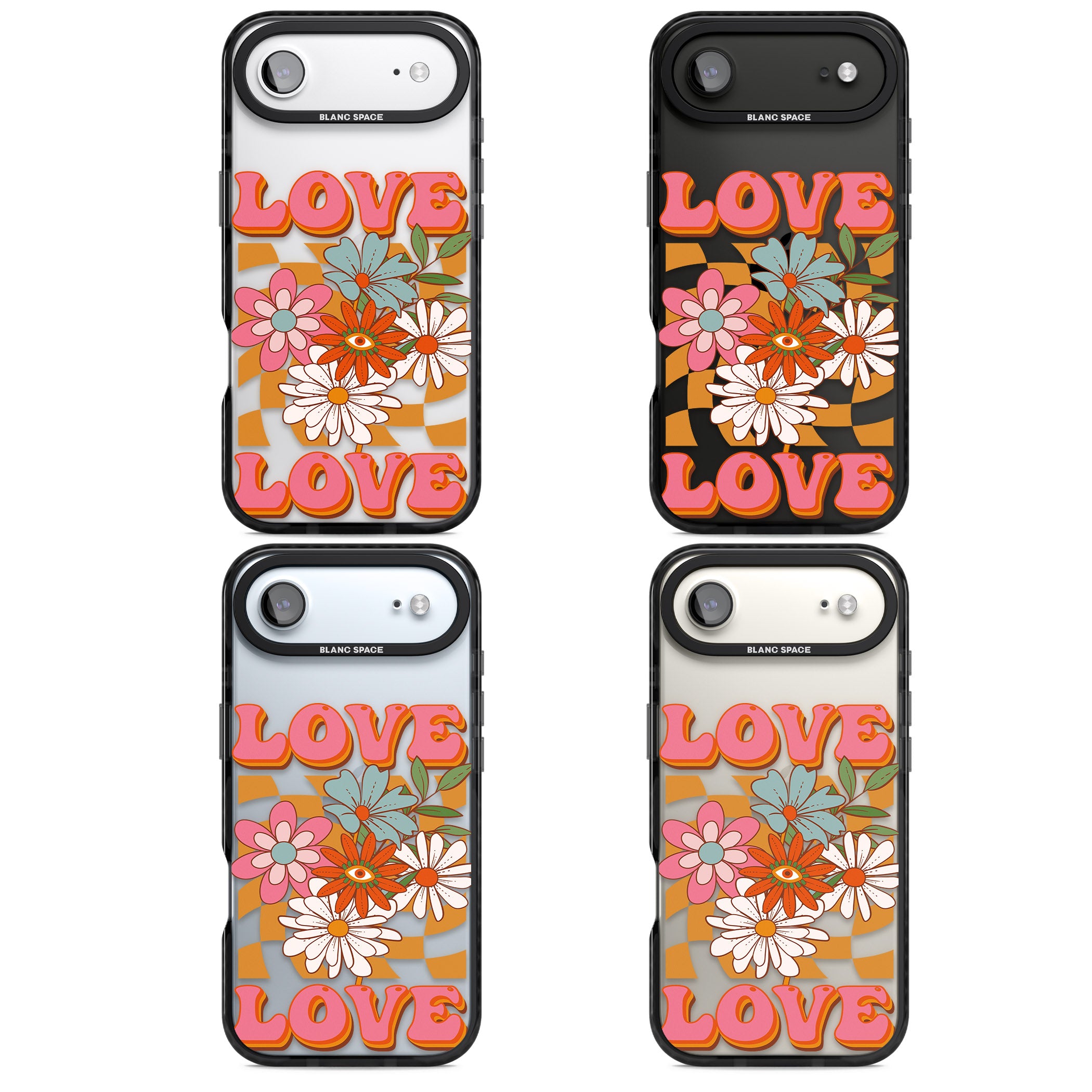 Love Bloom iPhone 17 Air Impact Black Phone Case APT Impact Protection