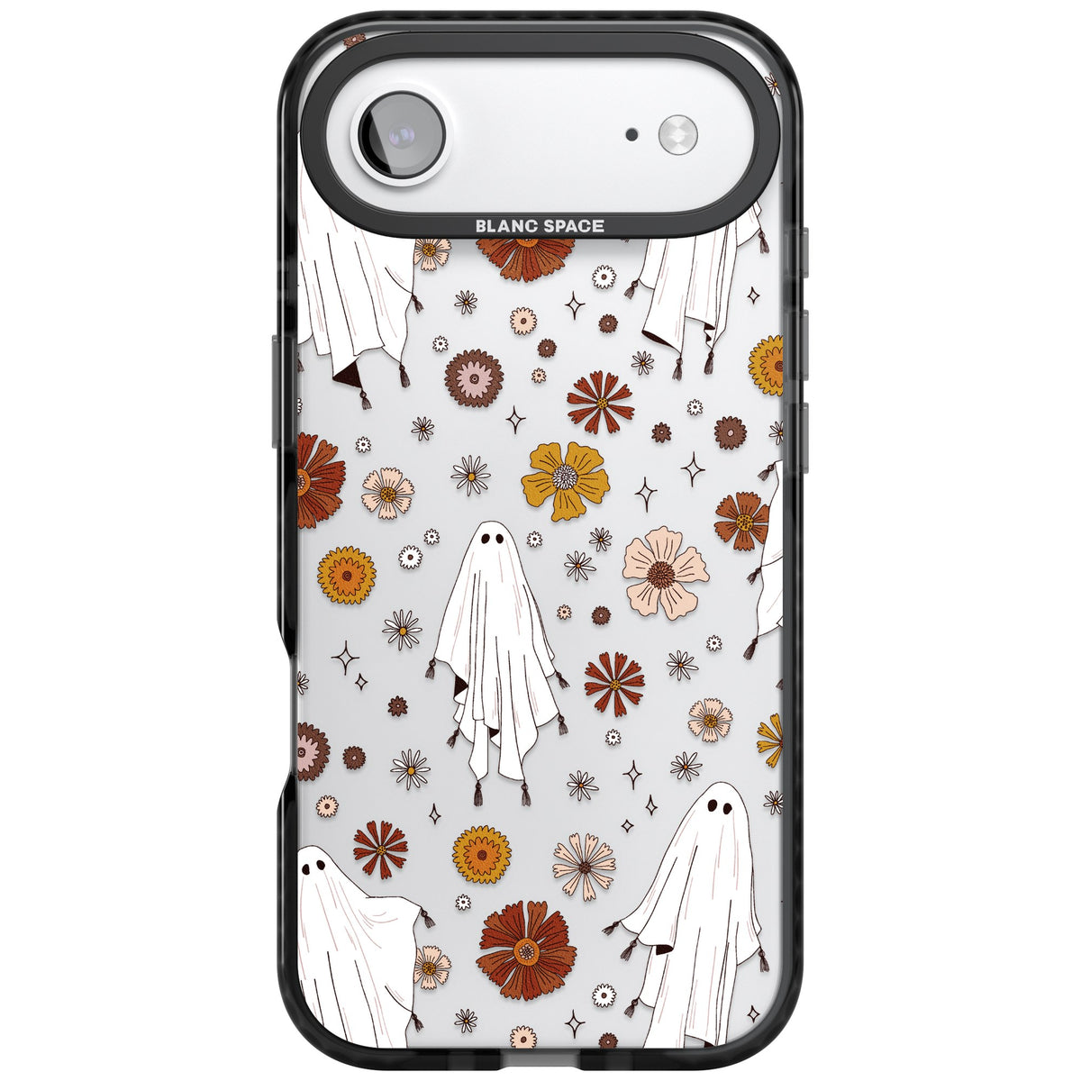 Ghosts And Flowers iPhone Air Impact Black Phone Case front