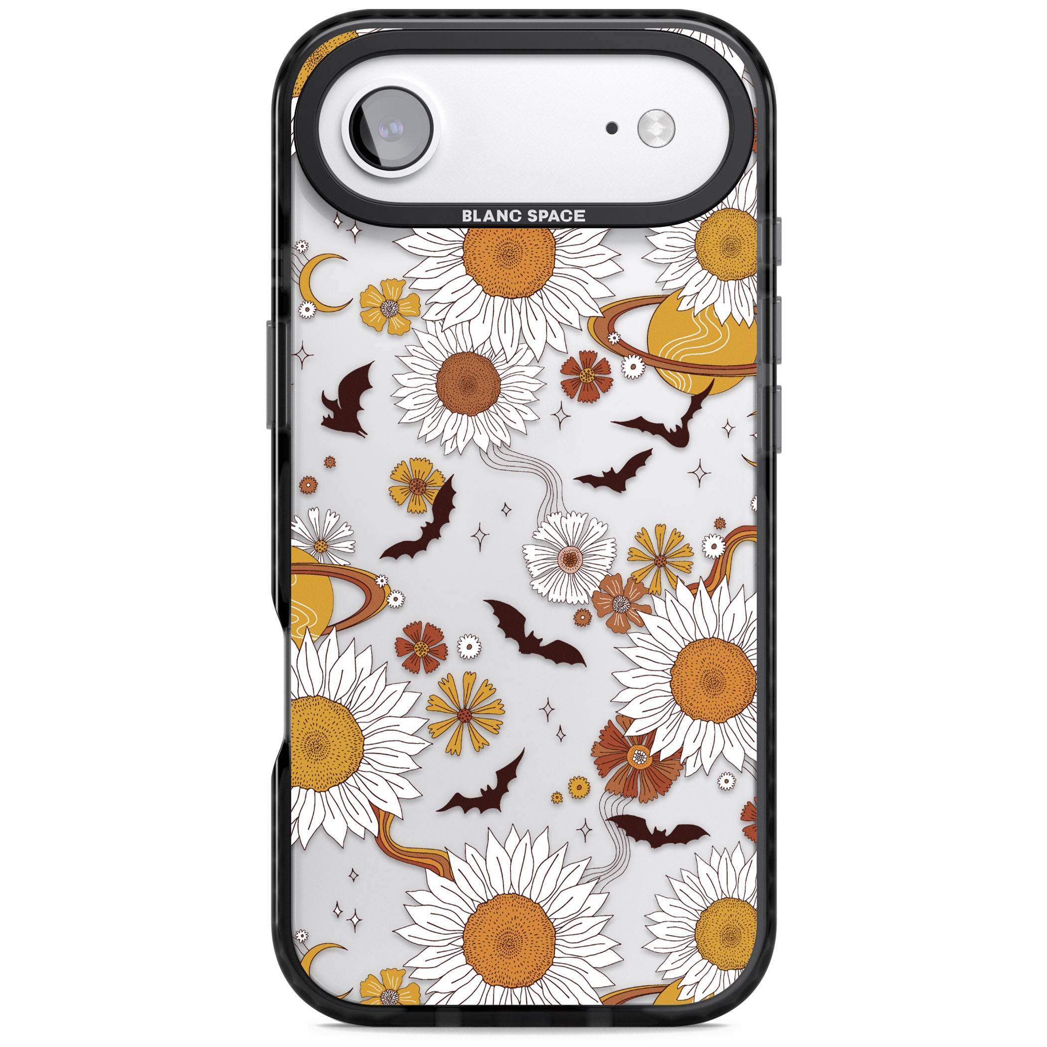 Halloween Bats And Planets iPhone 17 Air Impact Black Phone Case