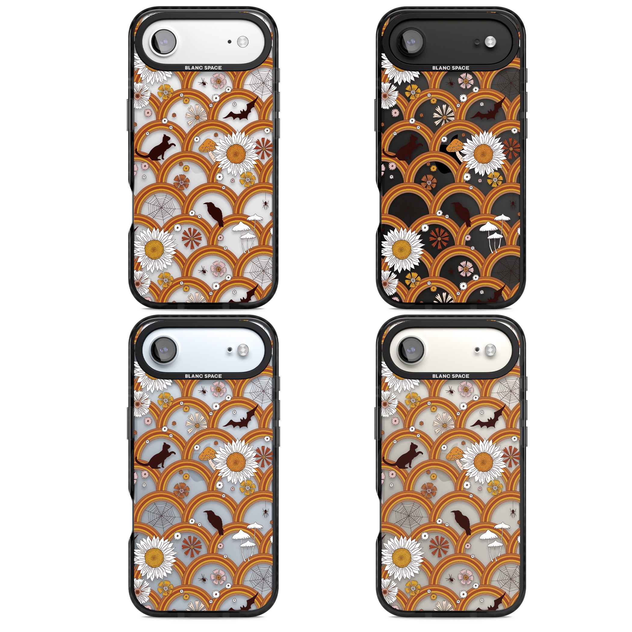 Halloween Rainbows iPhone 17 Air Impact Black Phone Case APT Impact Protection