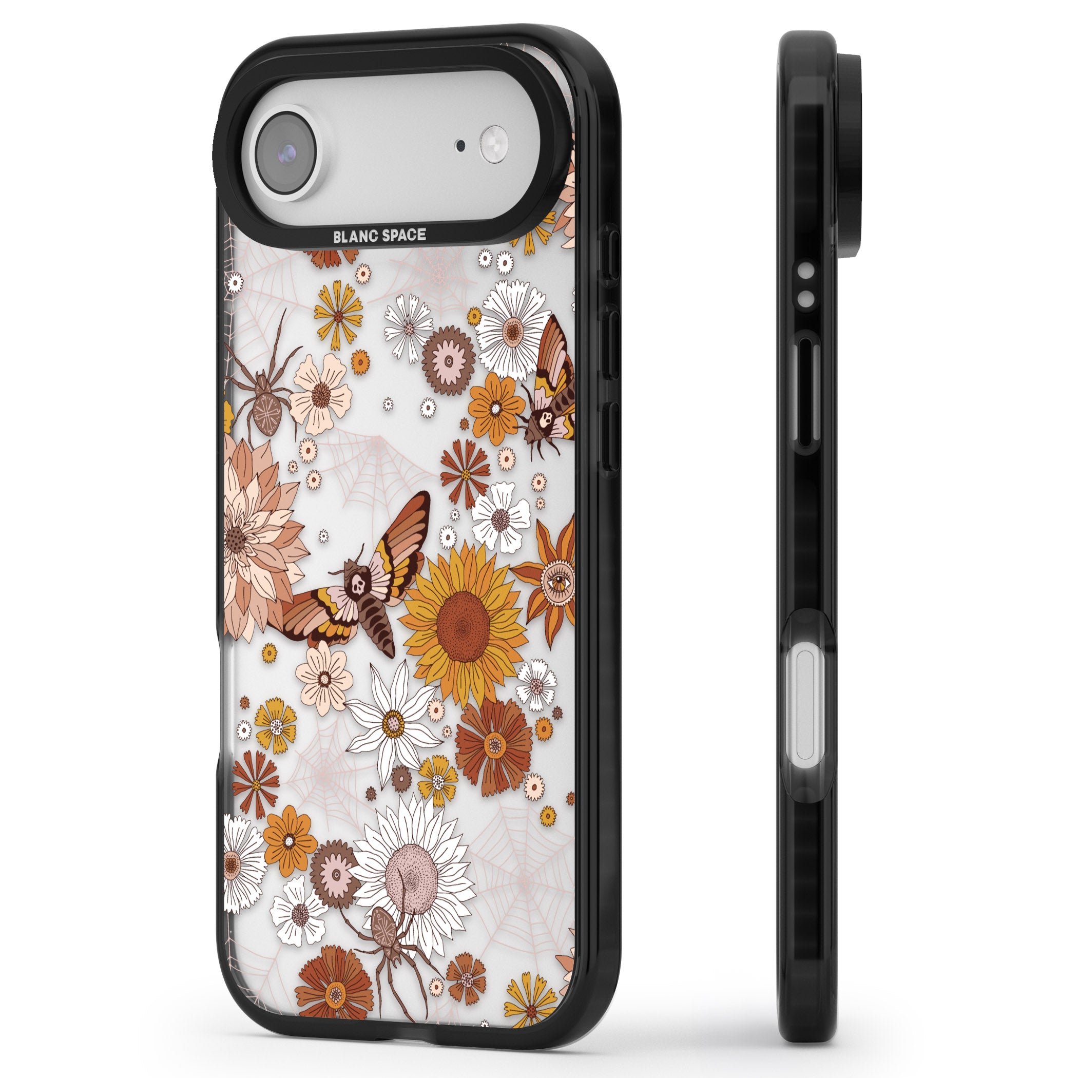 Halloween Wildlife iPhone 17 Air Impact Black Phone Case Side Profile