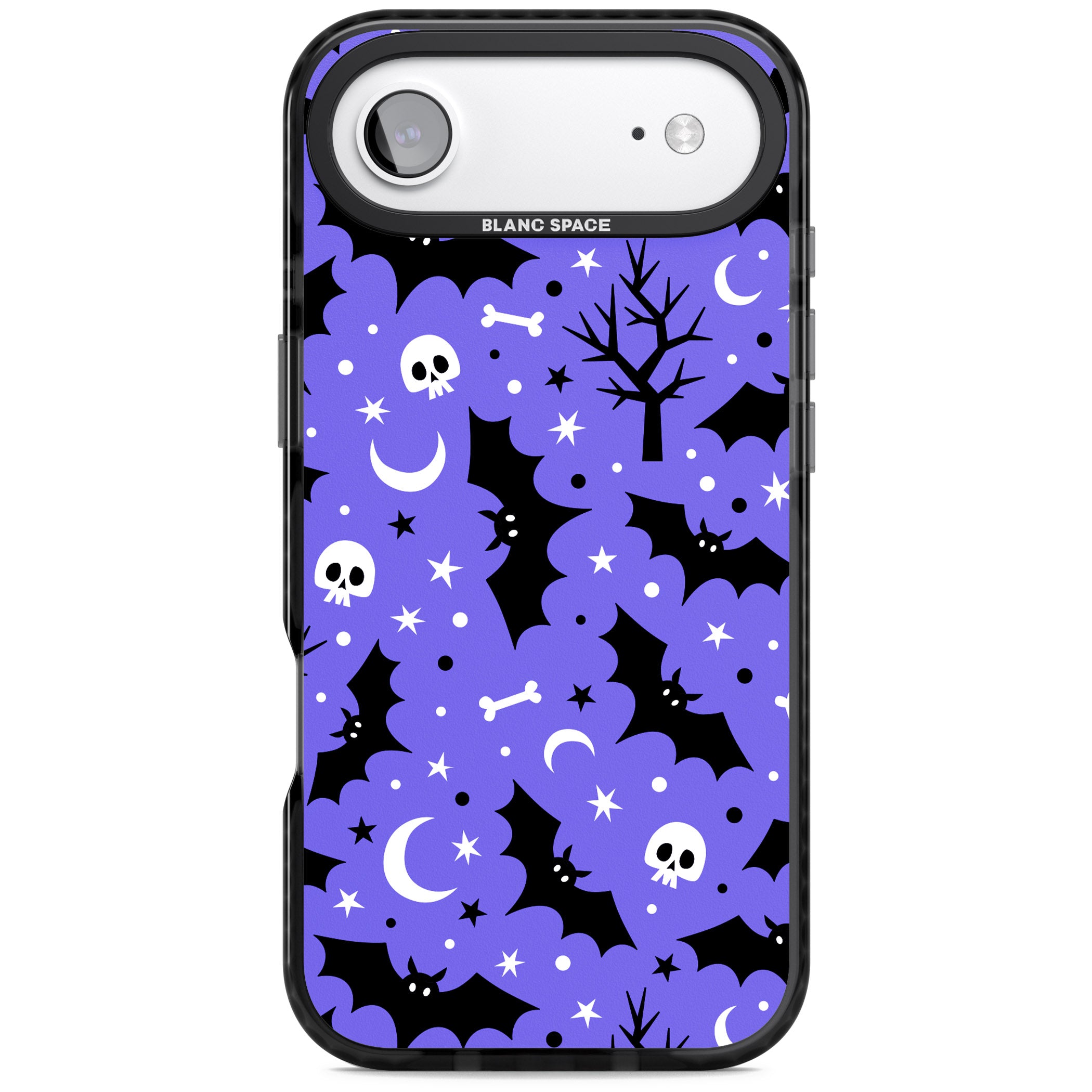 Bats N' Bones Pattern iPhone 17 Air Impact Black Phone Case