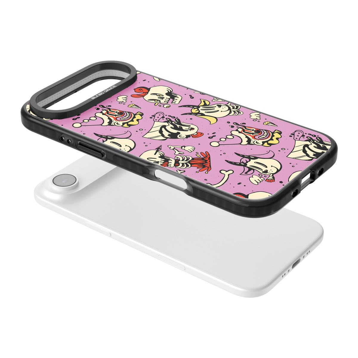 Violet Mischief iPhone Air Impact Black Phone Case angled