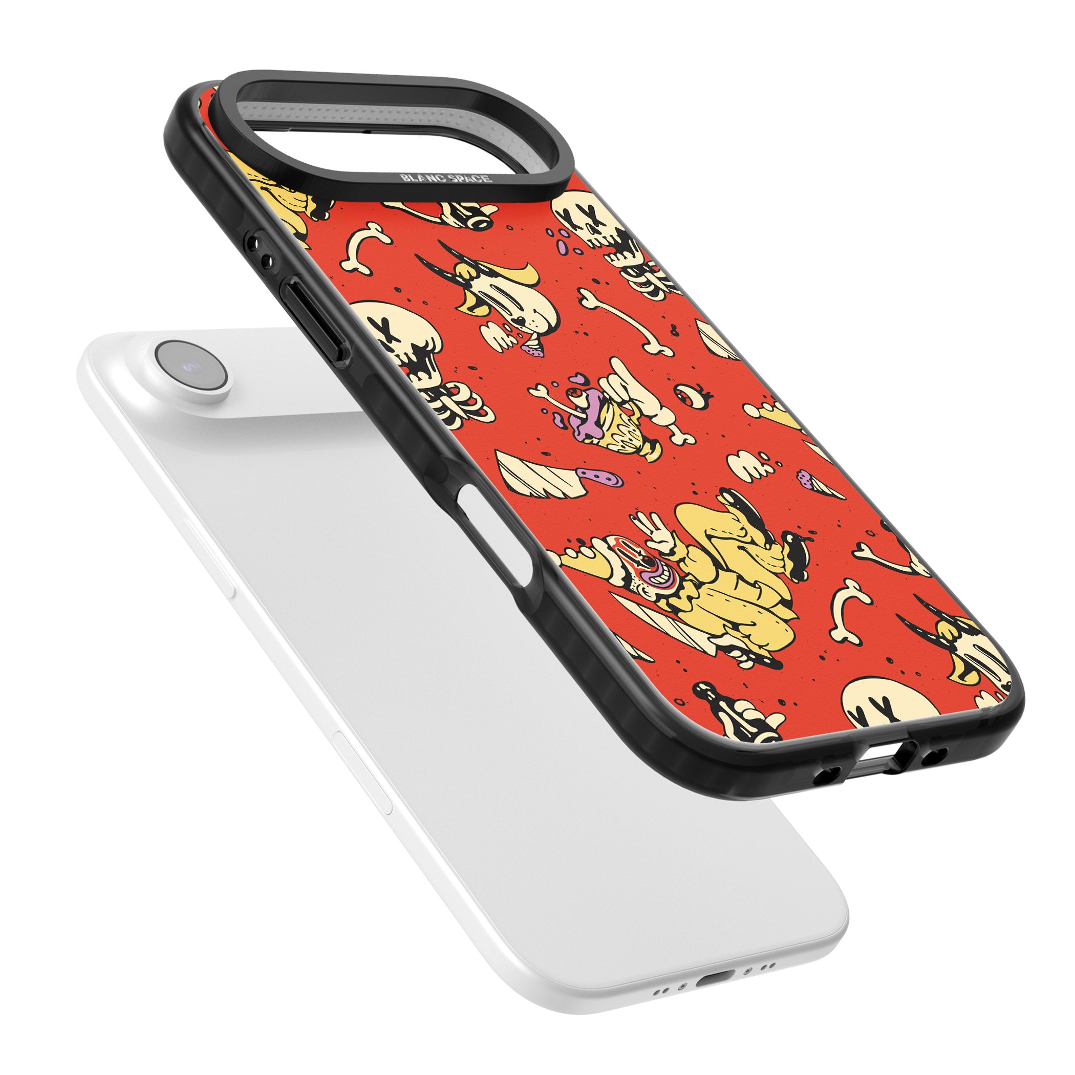 Red Retro Halloween Pattern iPhone 17 Air Impact Black Phone Case Colours