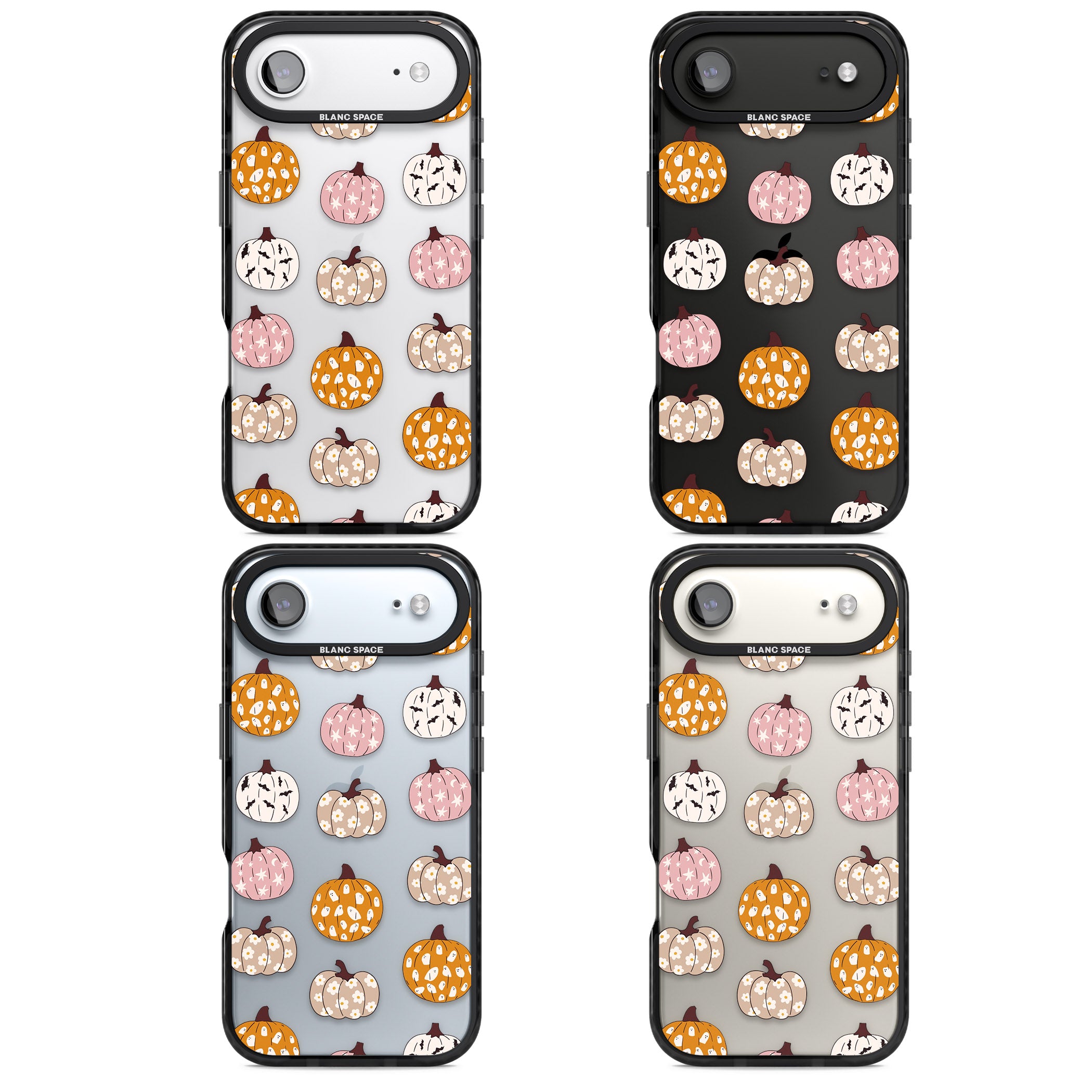 Floral Pumpkins iPhone 17 Air Impact Black Phone Case APT Impact Protection