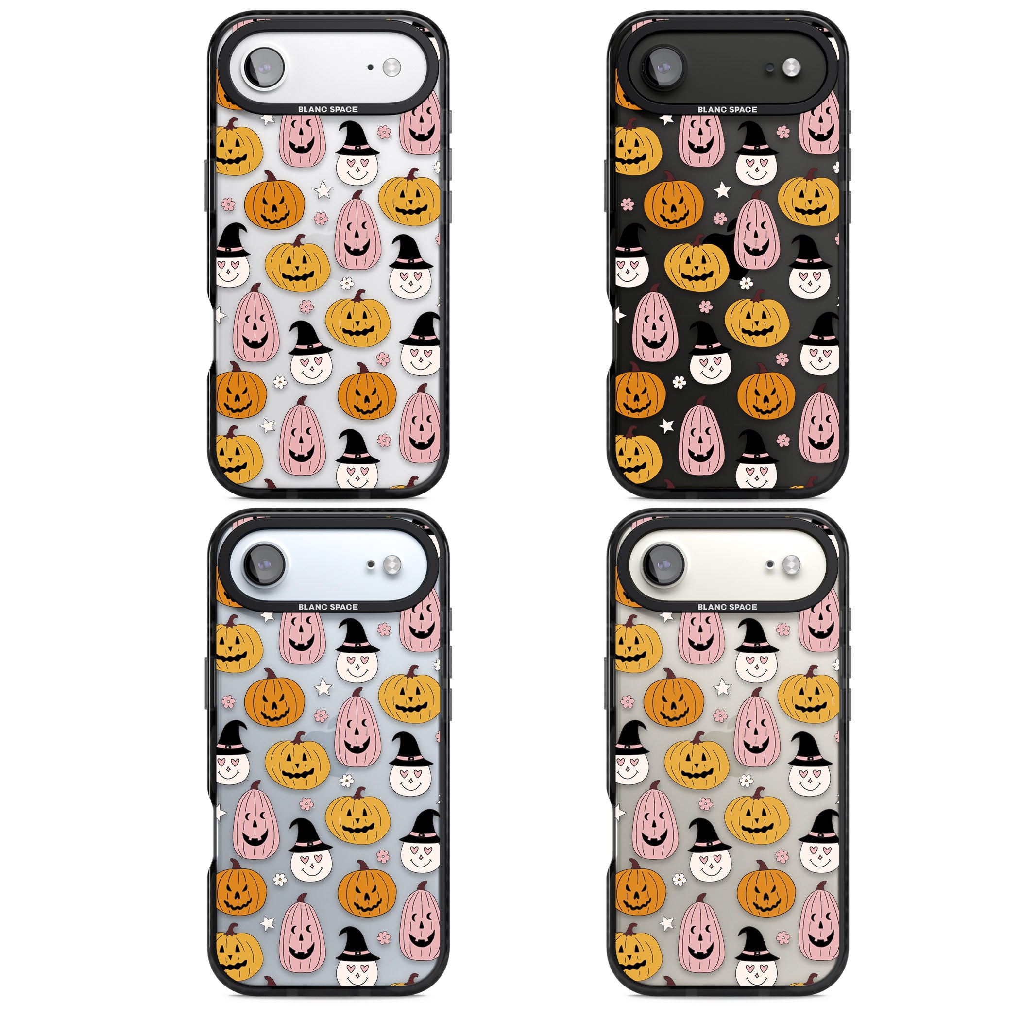 Witches And Pumpkins Pattern iPhone 17 Air Impact Black Phone Case APT Impact Protection