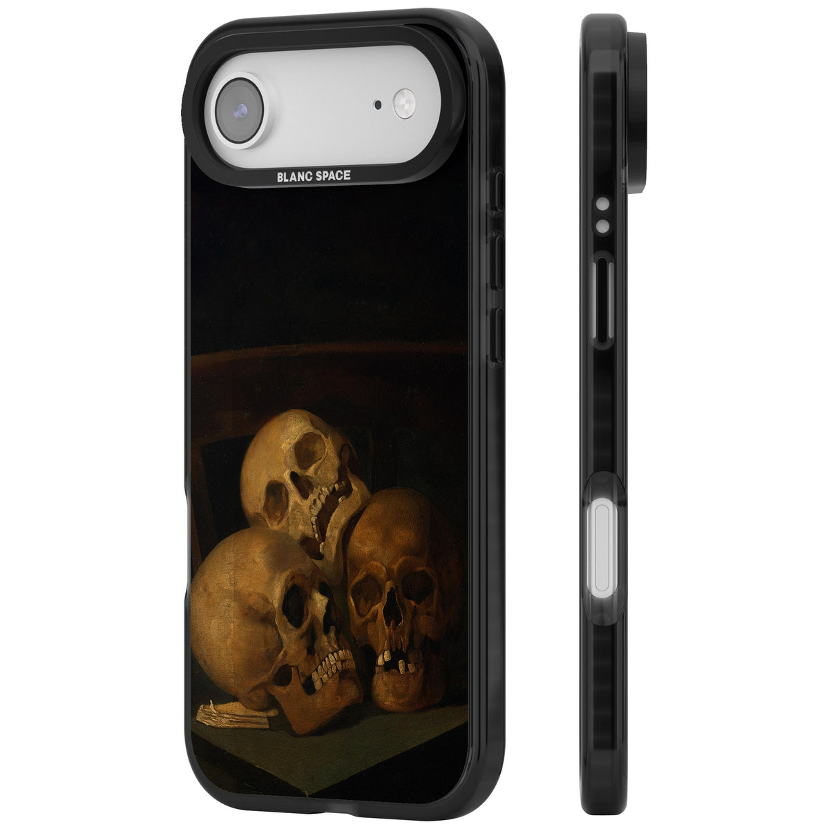 Still Life Of Three Skulls iPhone Air Impact Black Phone Case side