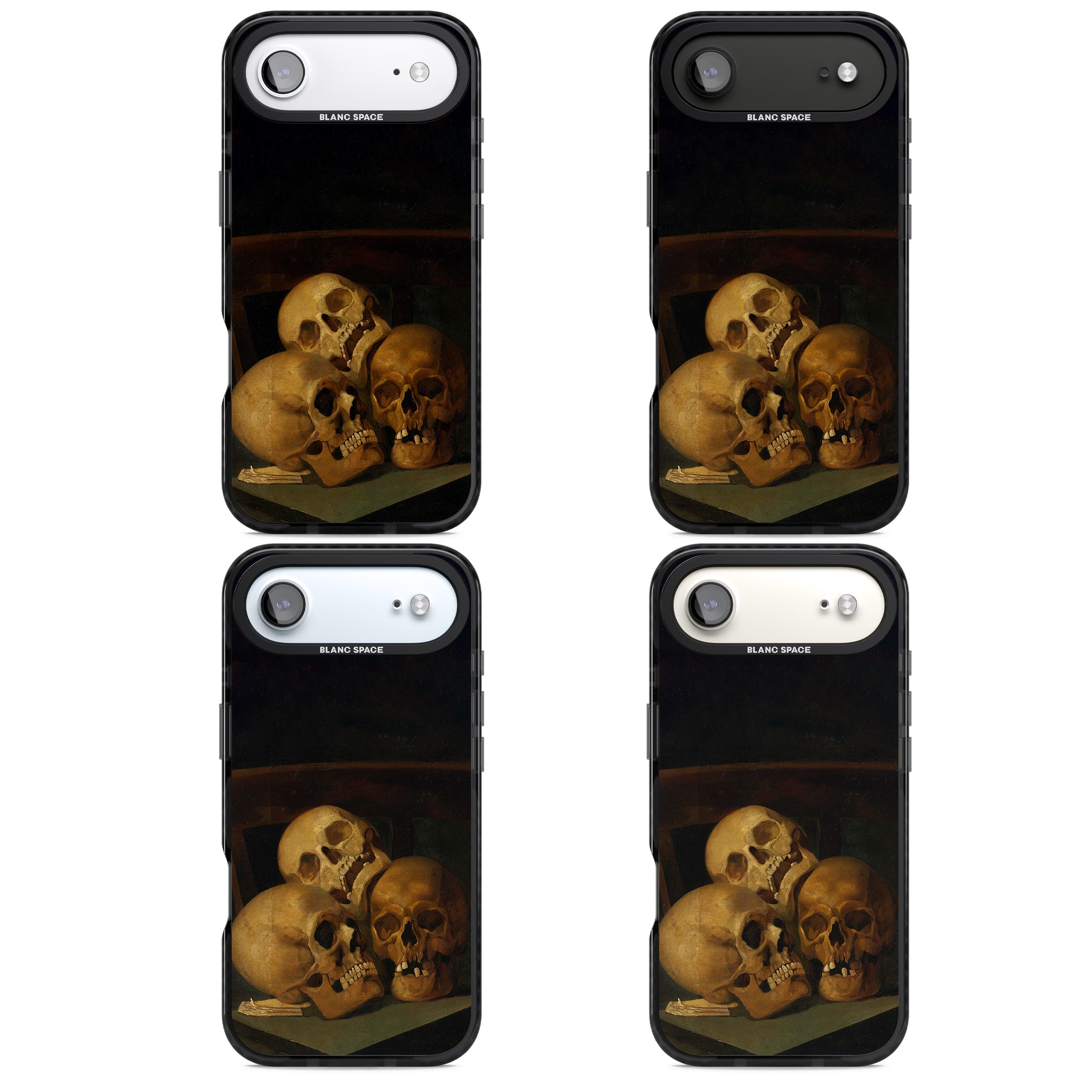 Still Life Of Three Skulls iPhone 17 Air Impact Black Phone Case APT Impact Protection